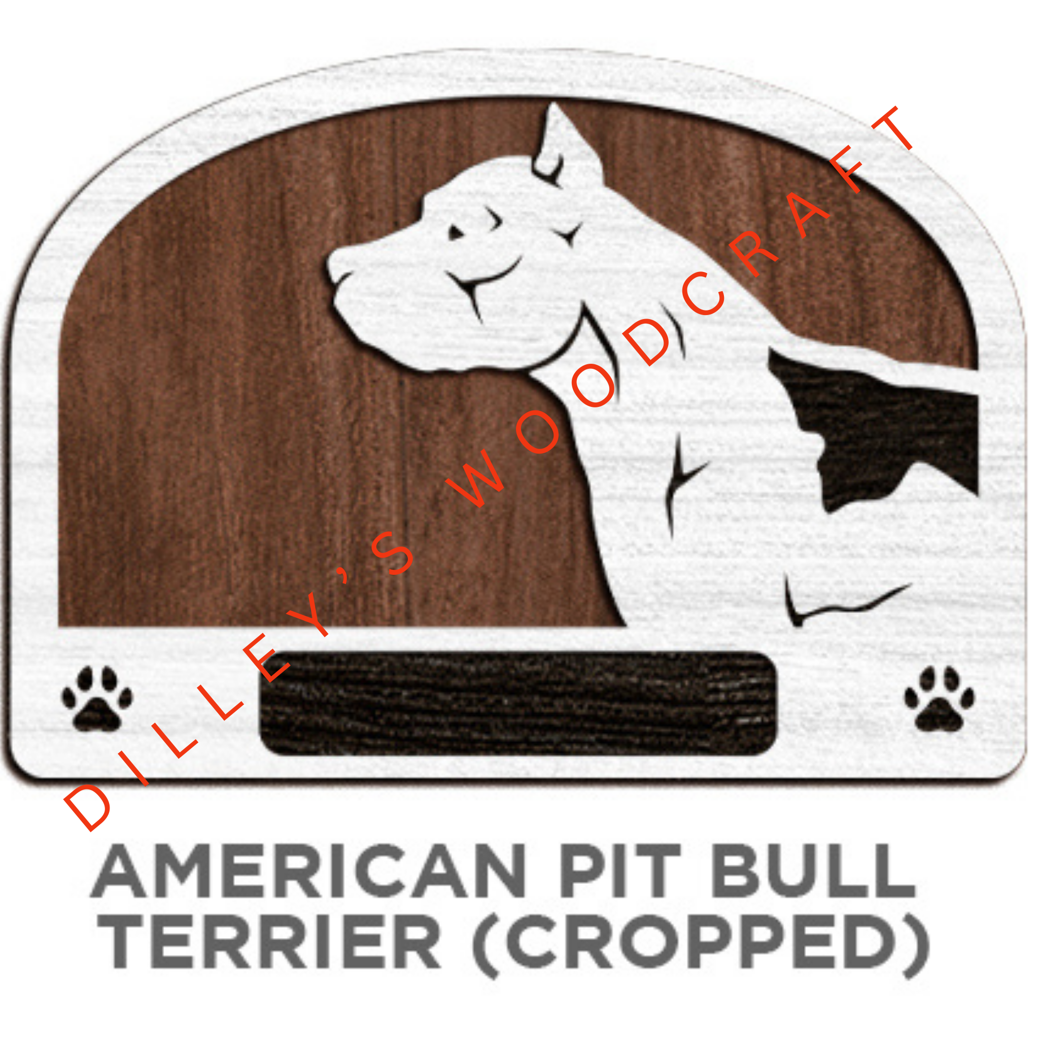 Dog Leash Holders - American Pit bull Terrier (Cropped)