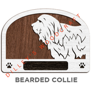 Dog Leash Holders - Bearded Collie