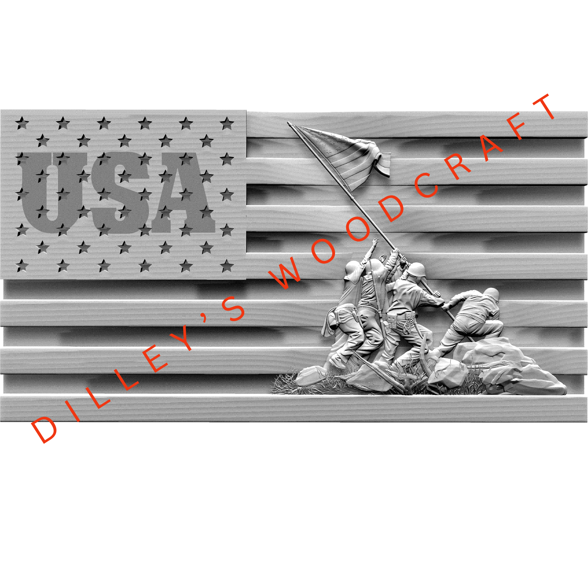 Flag Raising Engraving Board