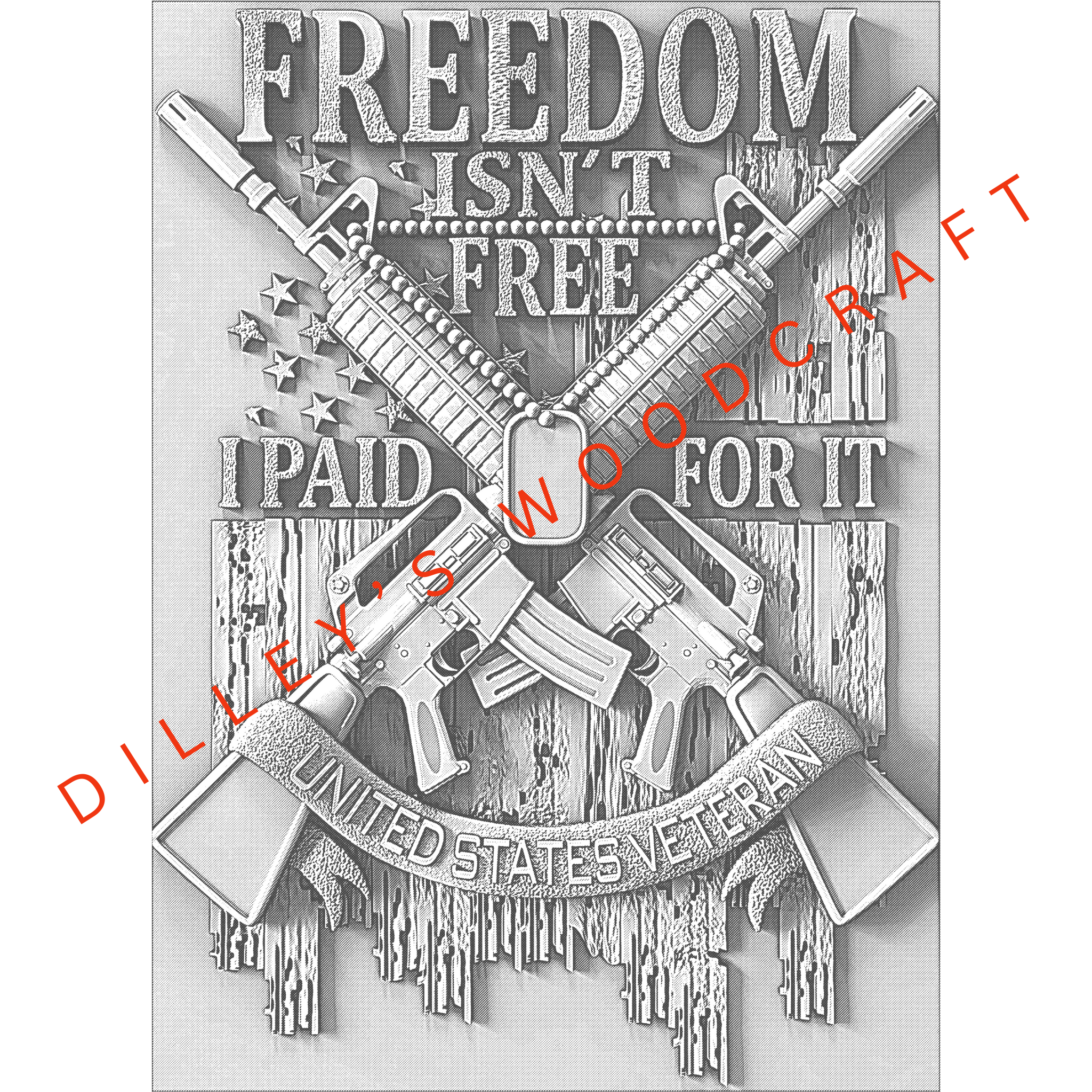 Freedom Isn't Free Engraving Board