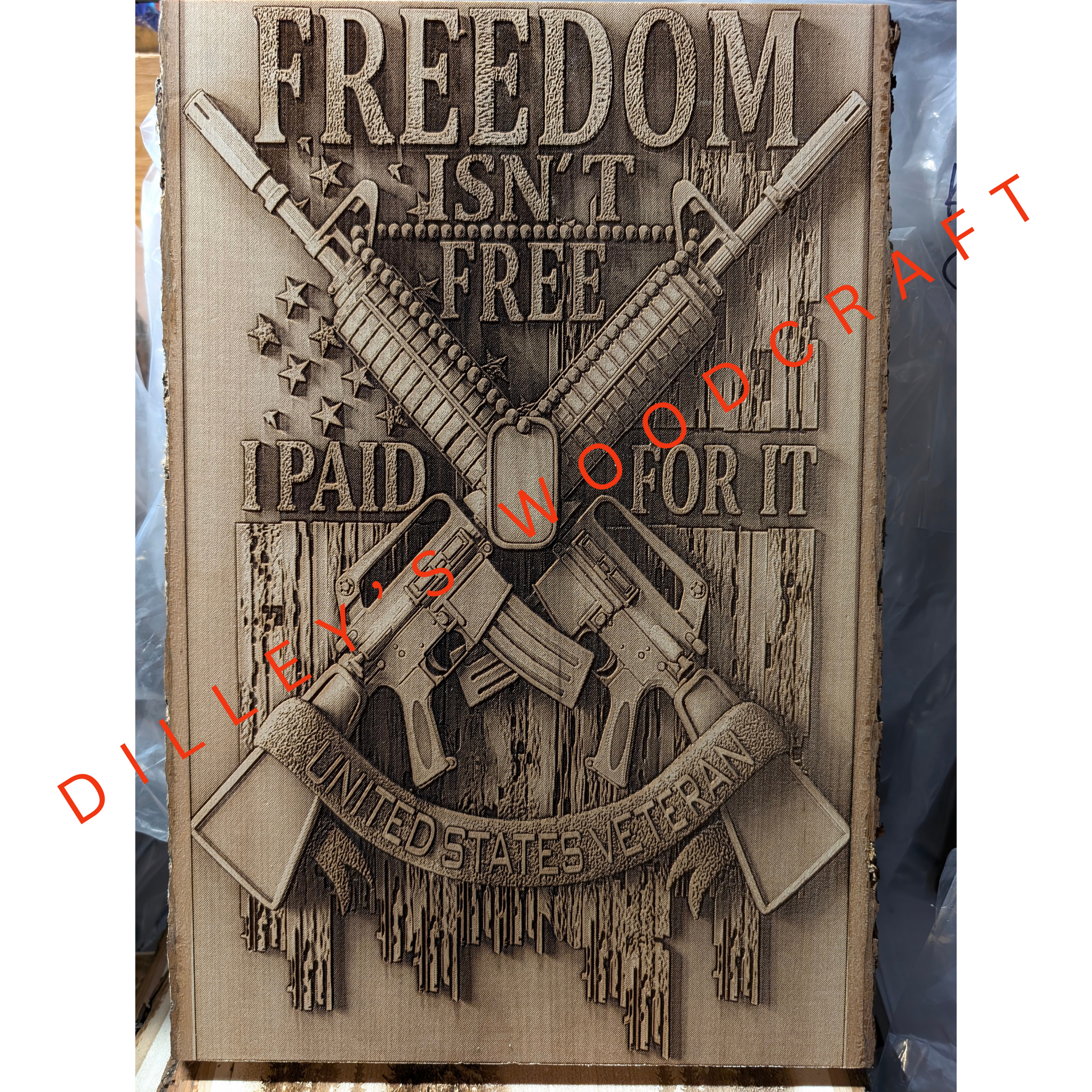 Freedom Isn't Free Engraving Board
