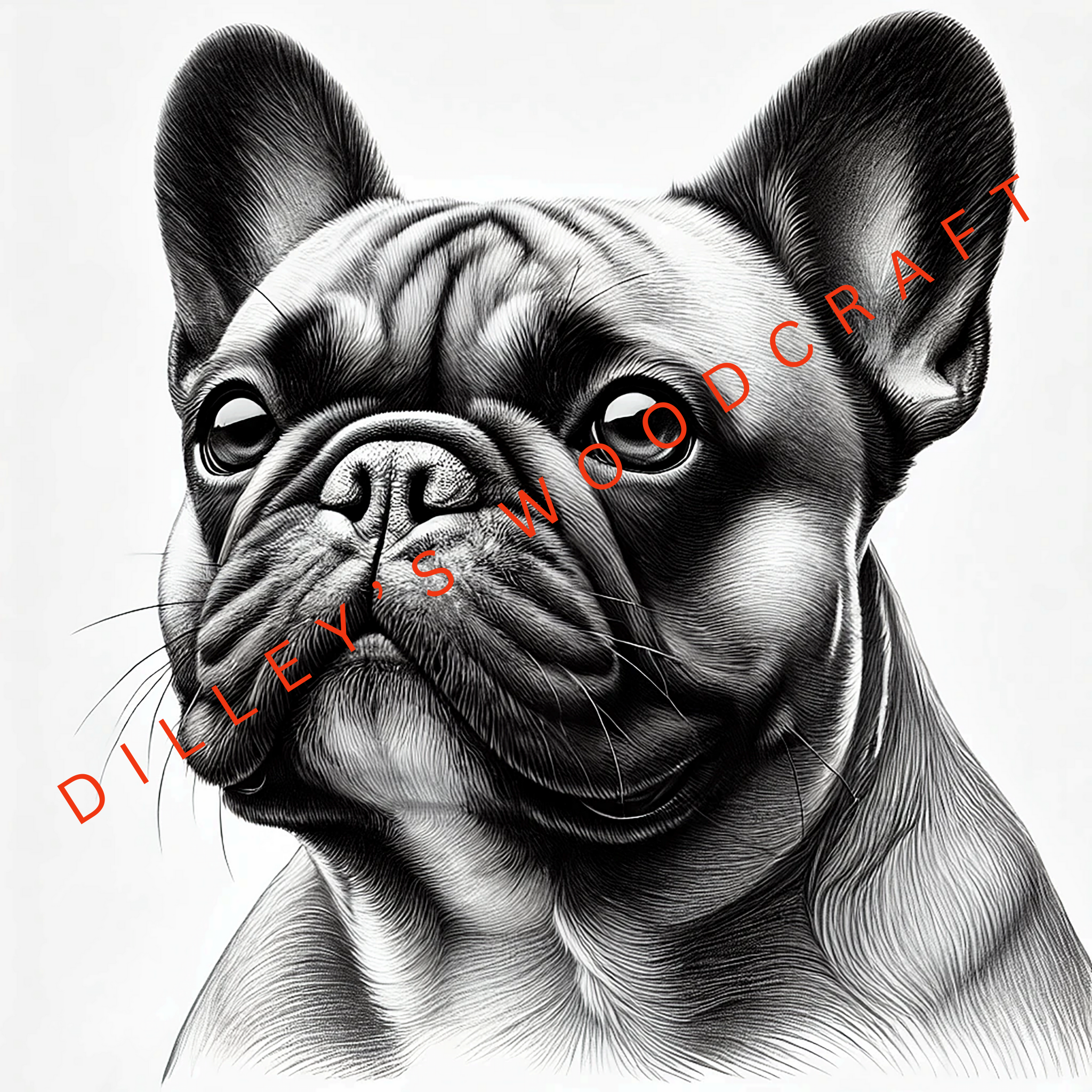 French Bulldog Engraving Board