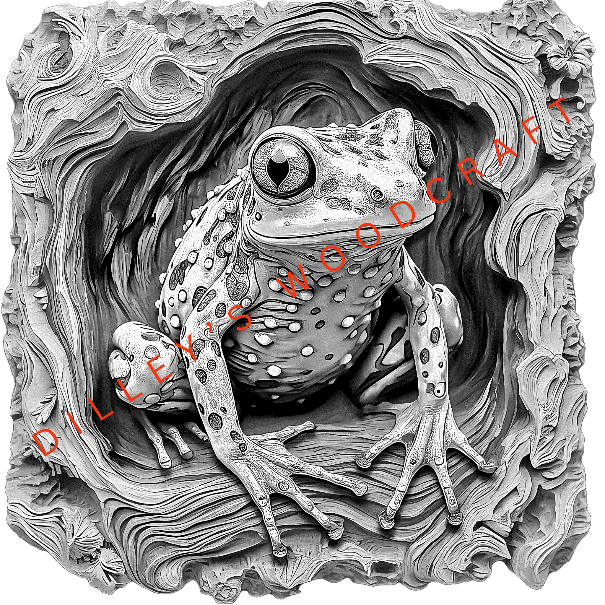 Spotted Frog Rectangle Engraving Board