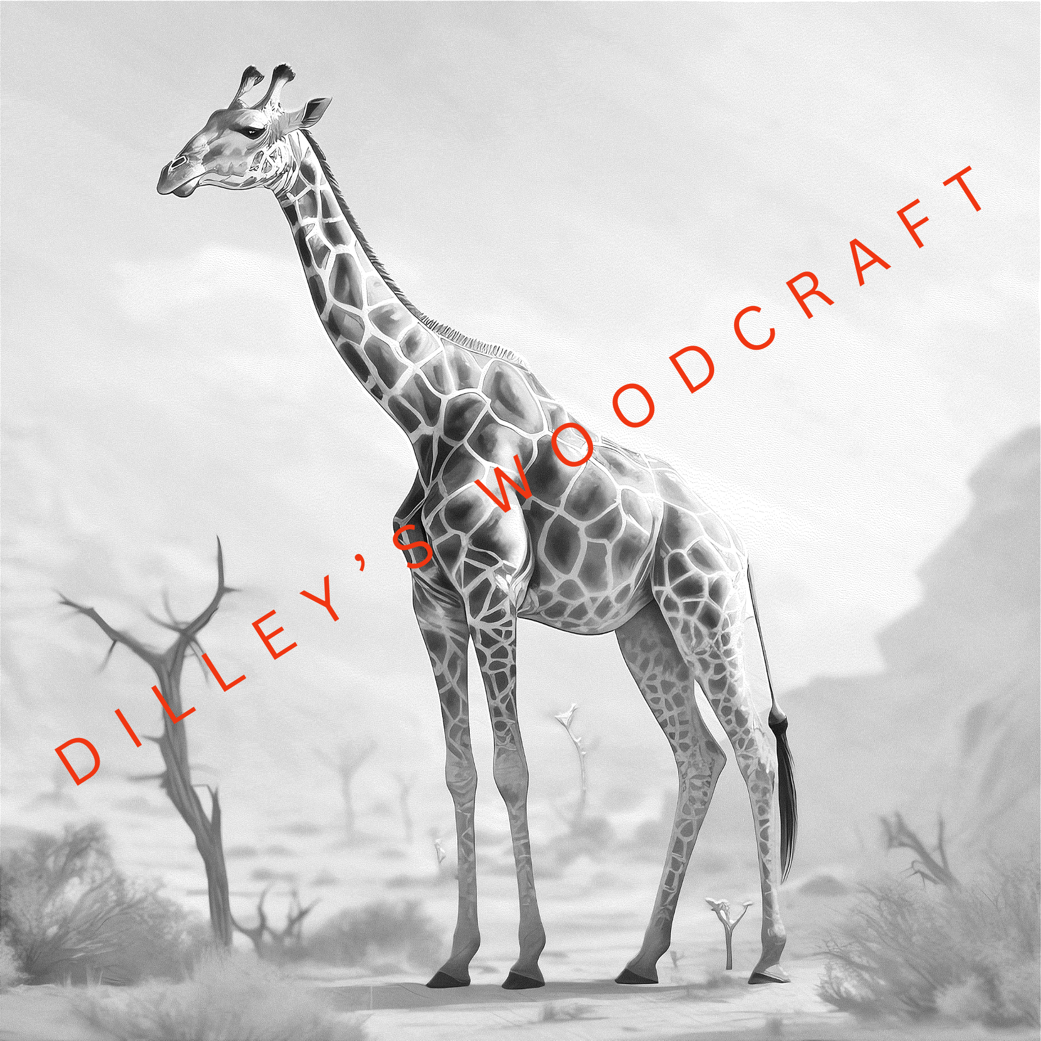 Giraffe Rectangle Engraving Board