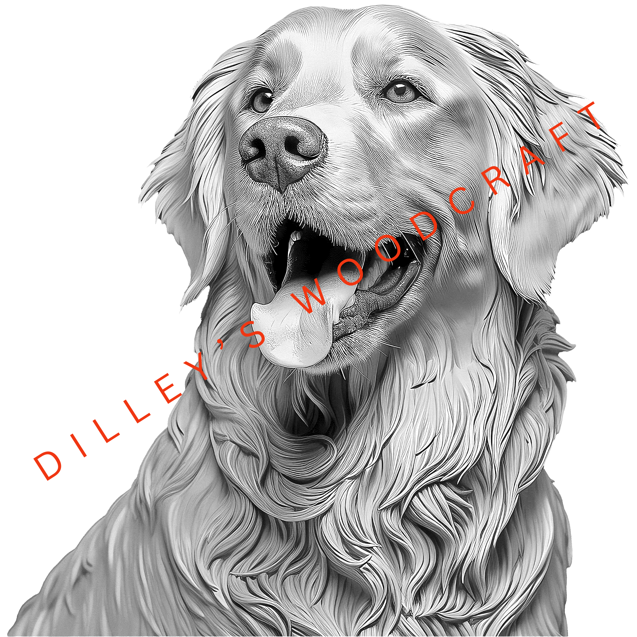 Golden Retriever Engraving Board