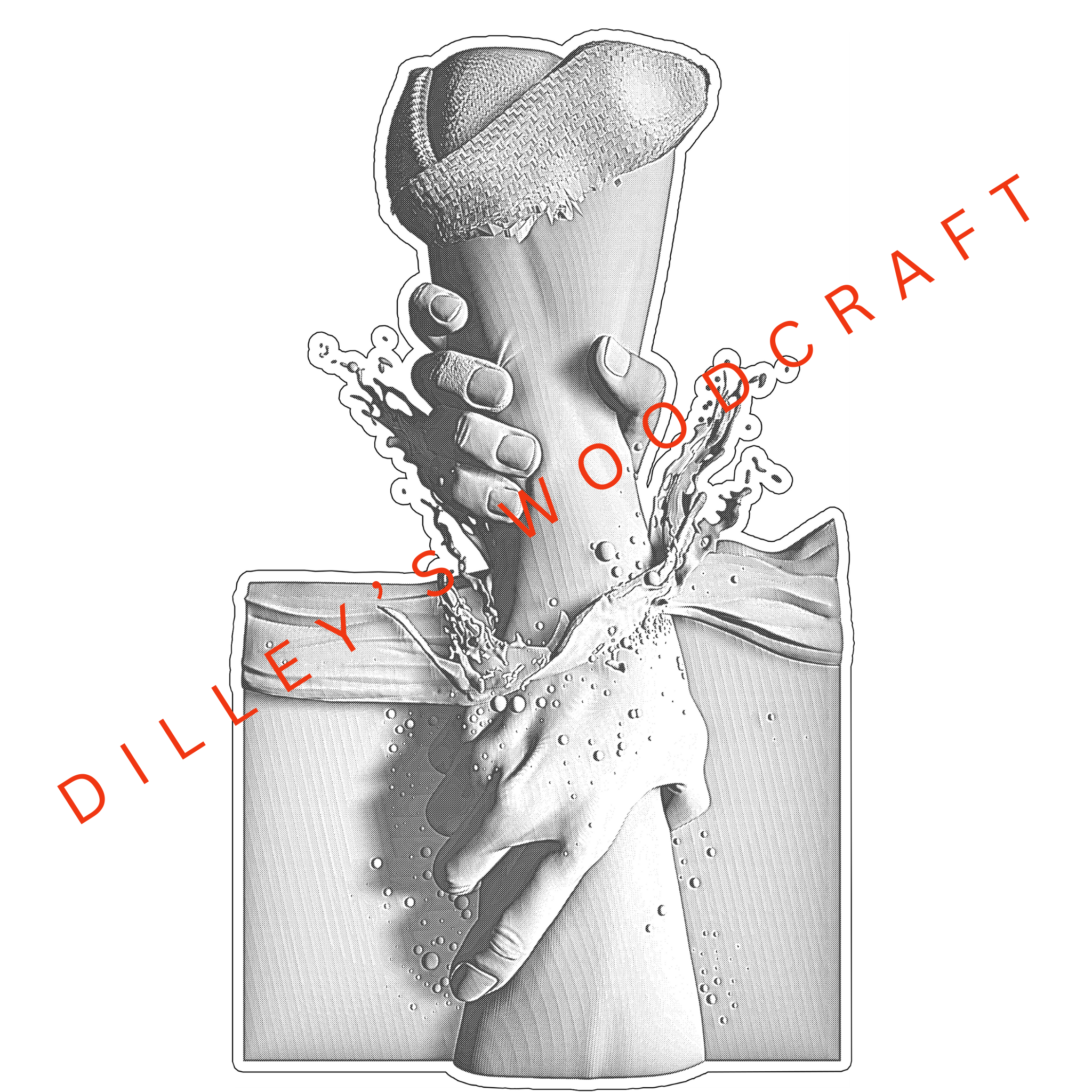 Jesus Hand in Water Engraving Board