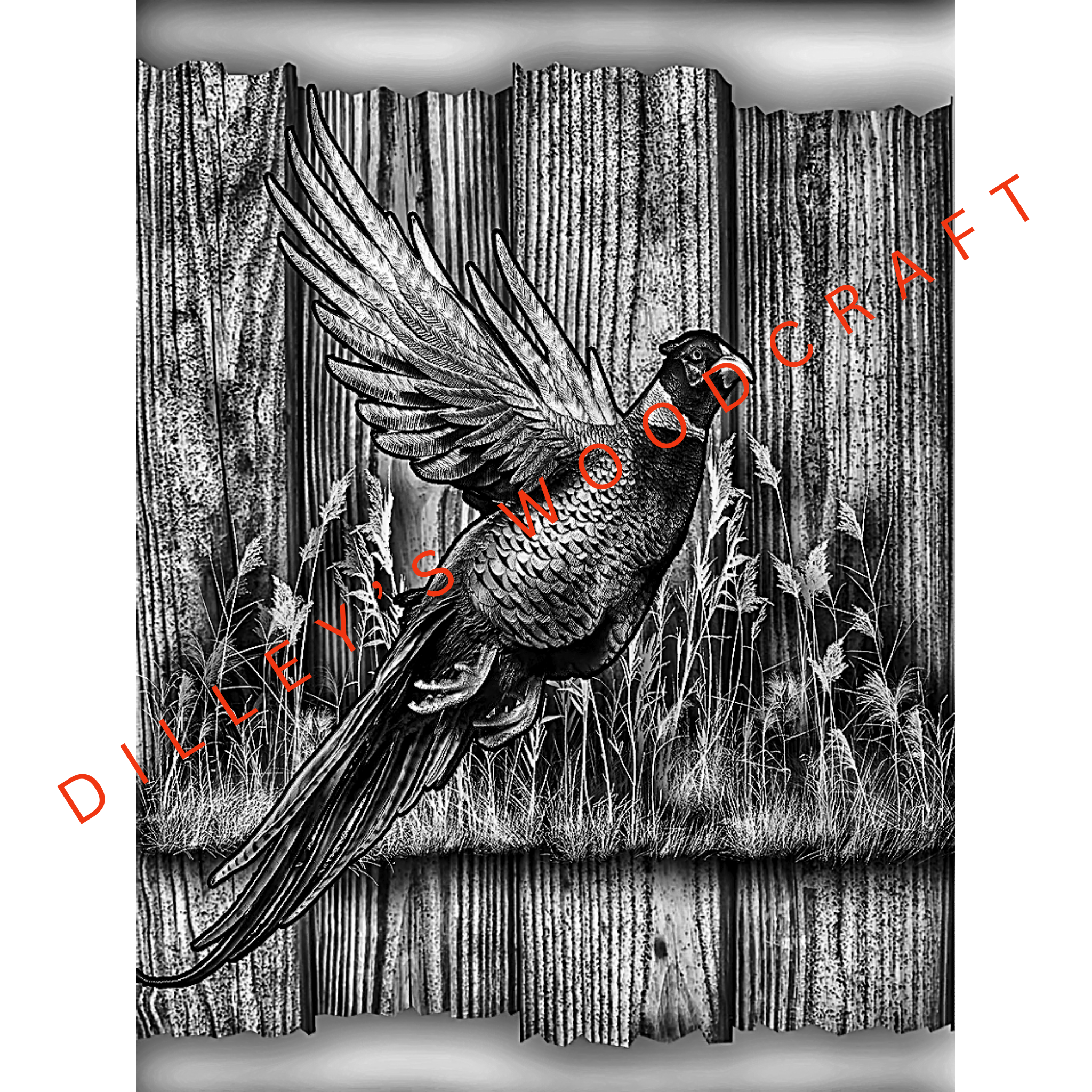 Pheasant Rectangle Engraving Board