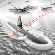 Submarine with Air Support Engraving Board