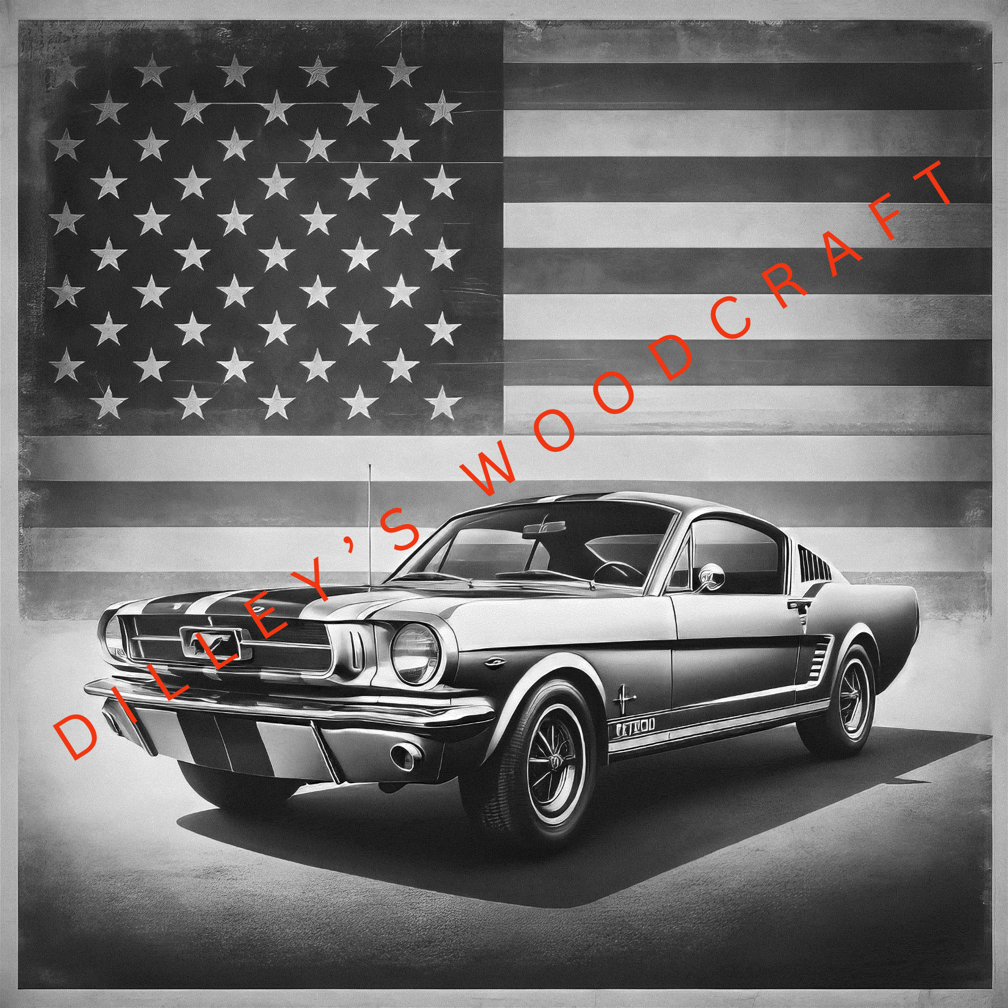 Vintage American Car Engraving Board