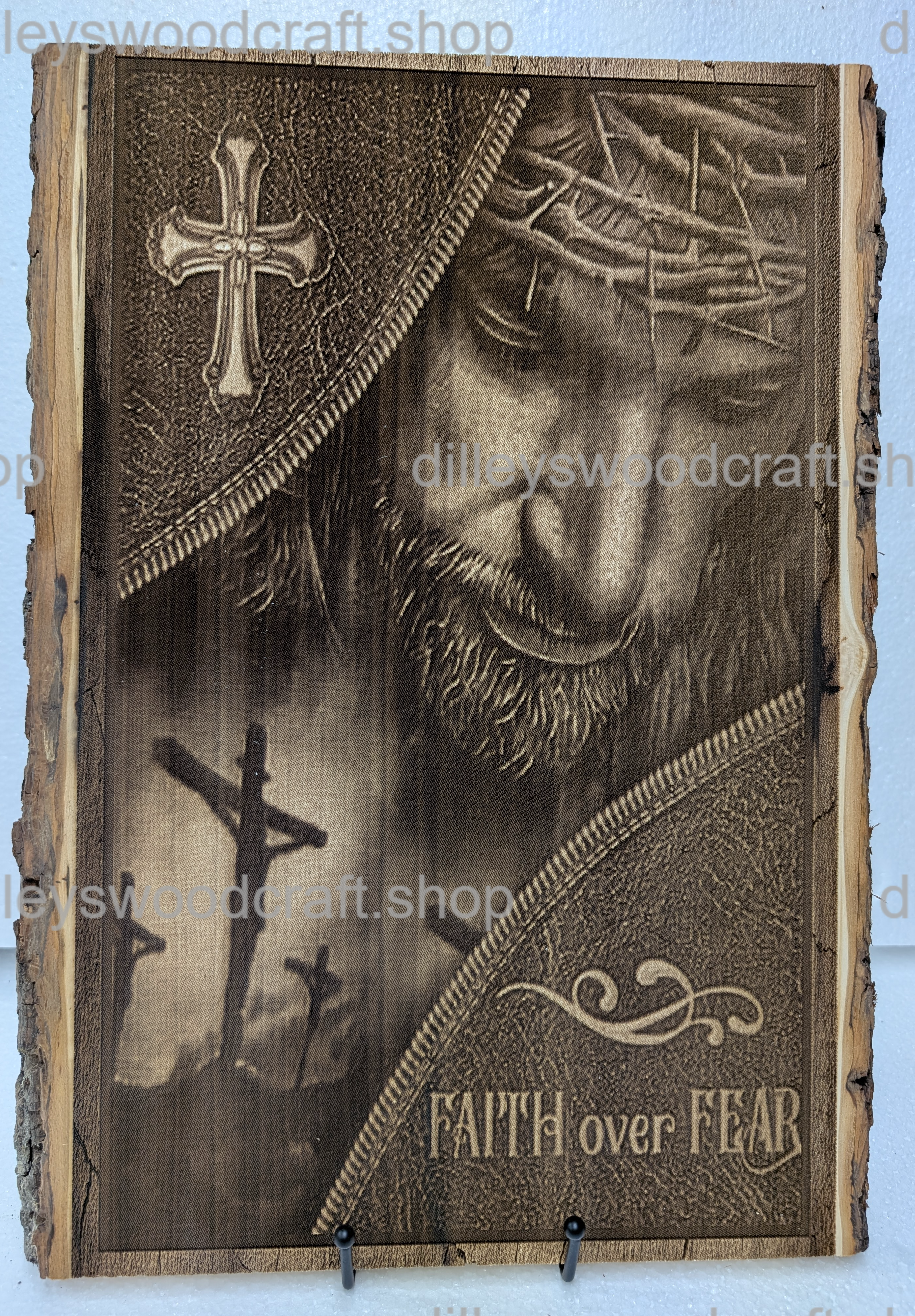 Jesus Over Fear Engraving Board