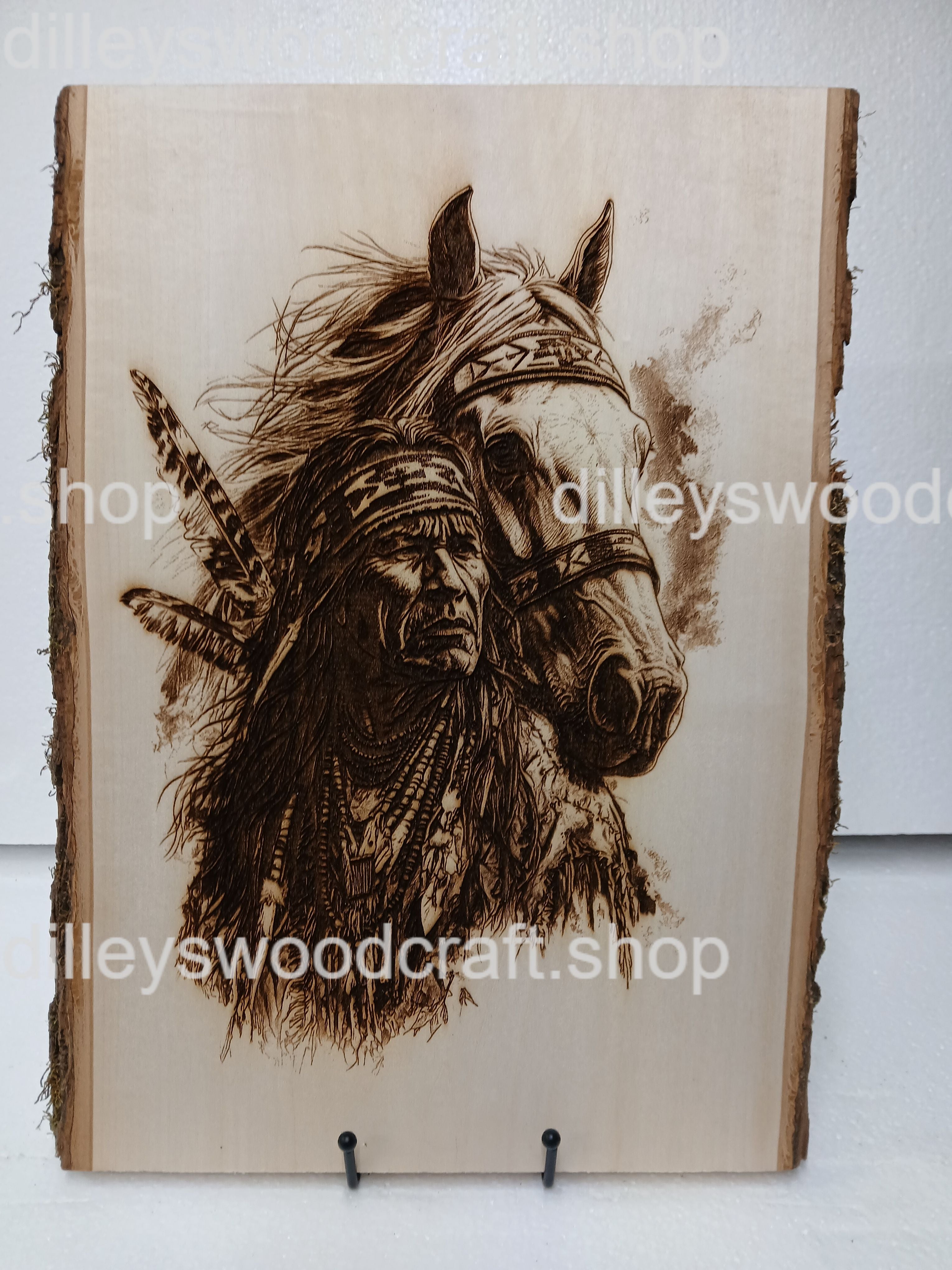 Native American Warrior with Horse