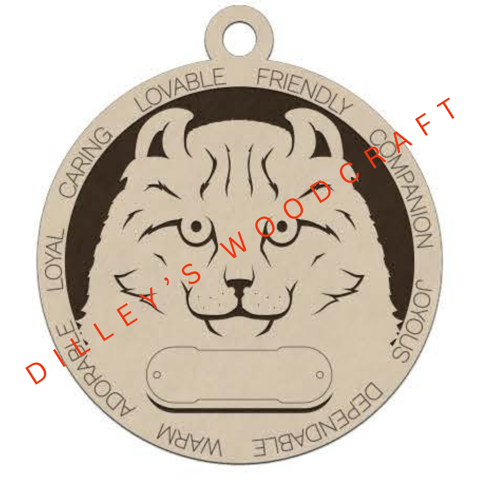 Cat Ornament Friendly - American Curl Cat