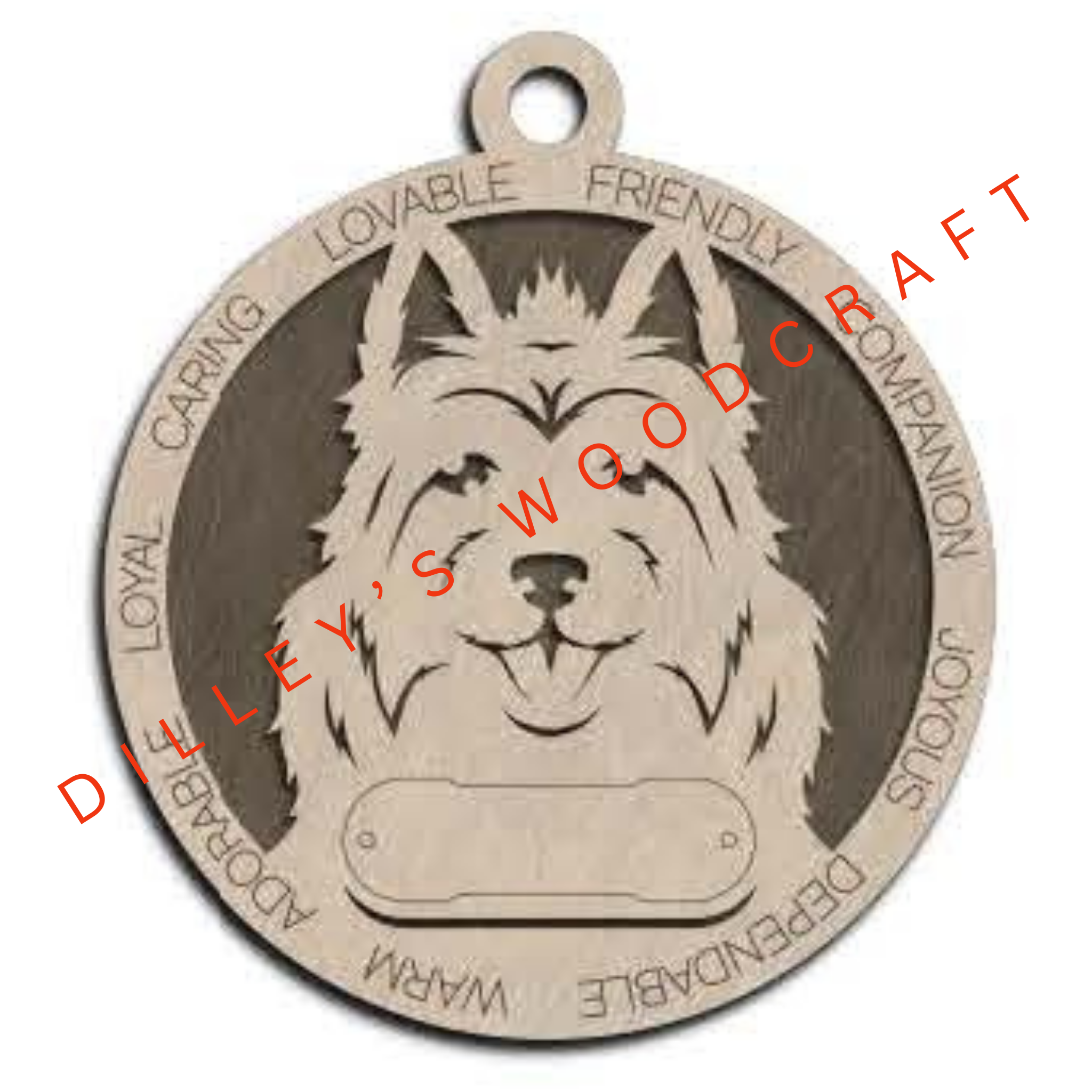 Dog Ornament Friendly (Plain Background) - Australian Terrier