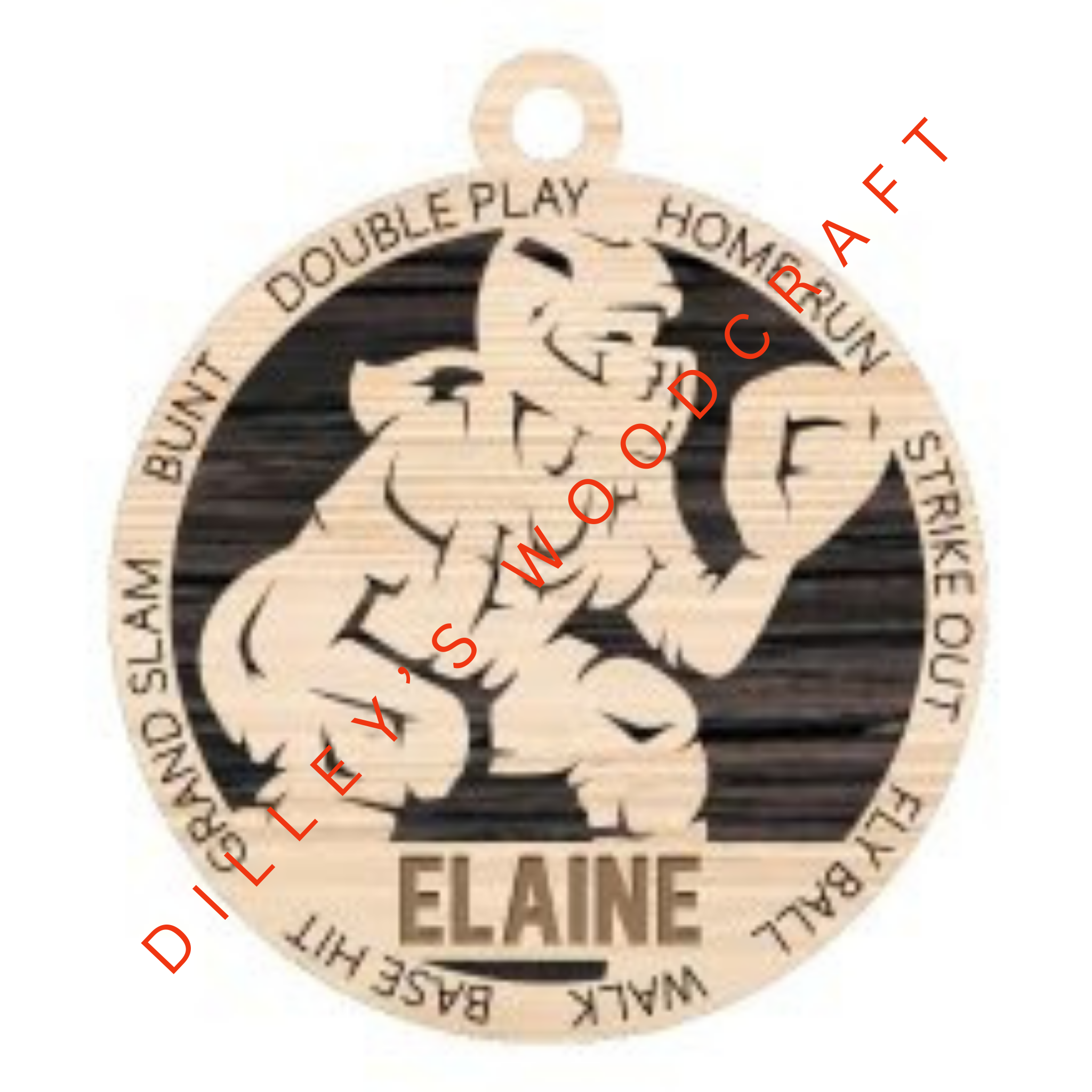 Stadium Series Ornament - Baseball Catcher (Female)