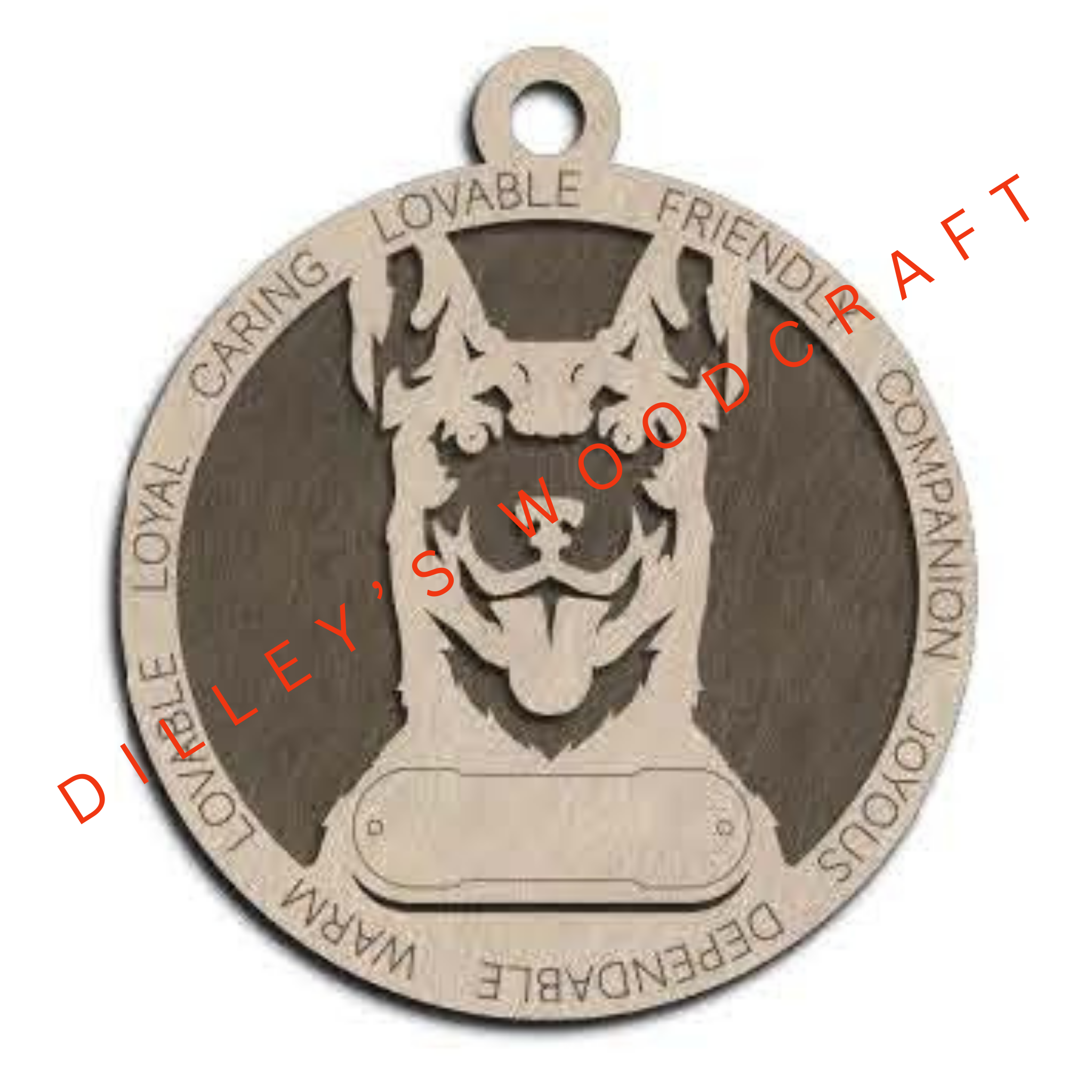 Dog Ornament Friendly (Plain Background) - Belgian Malinois