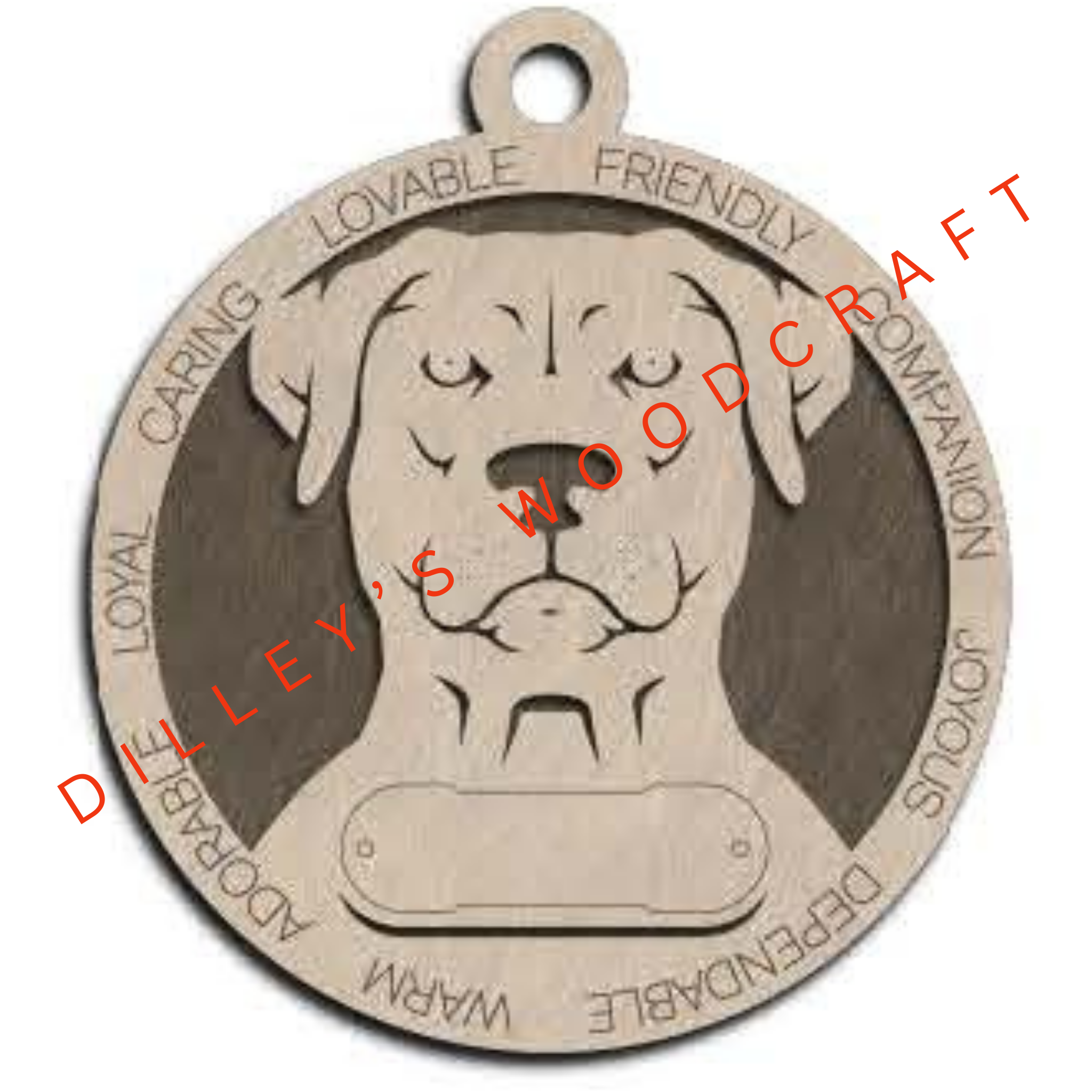 Dog Ornament Friendly (Plain Background) - Blue Lacy