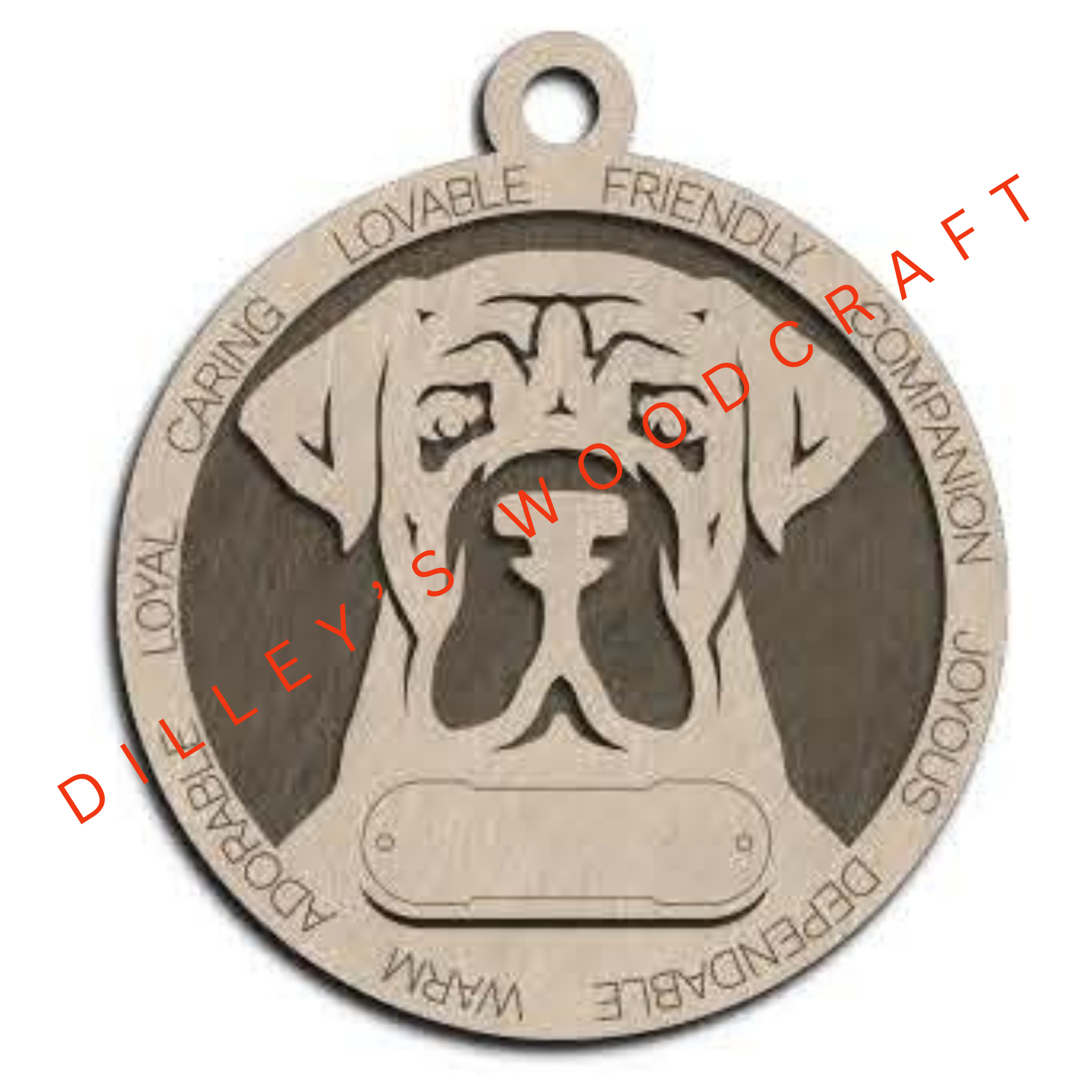 Dog Ornament Friendly (Plain Background) - Boarboel