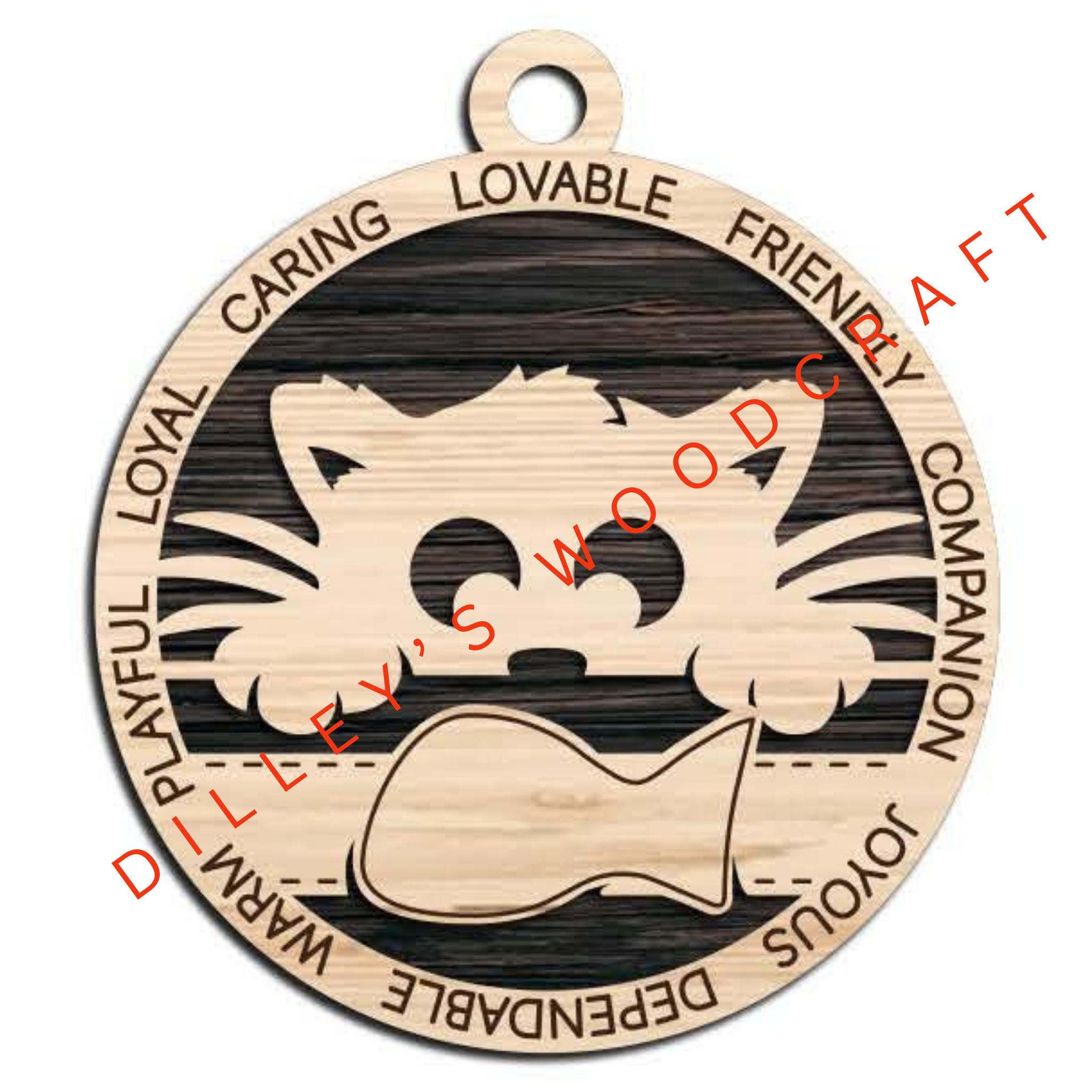 Cuddly Cat Ornament  - Cat with a Fish