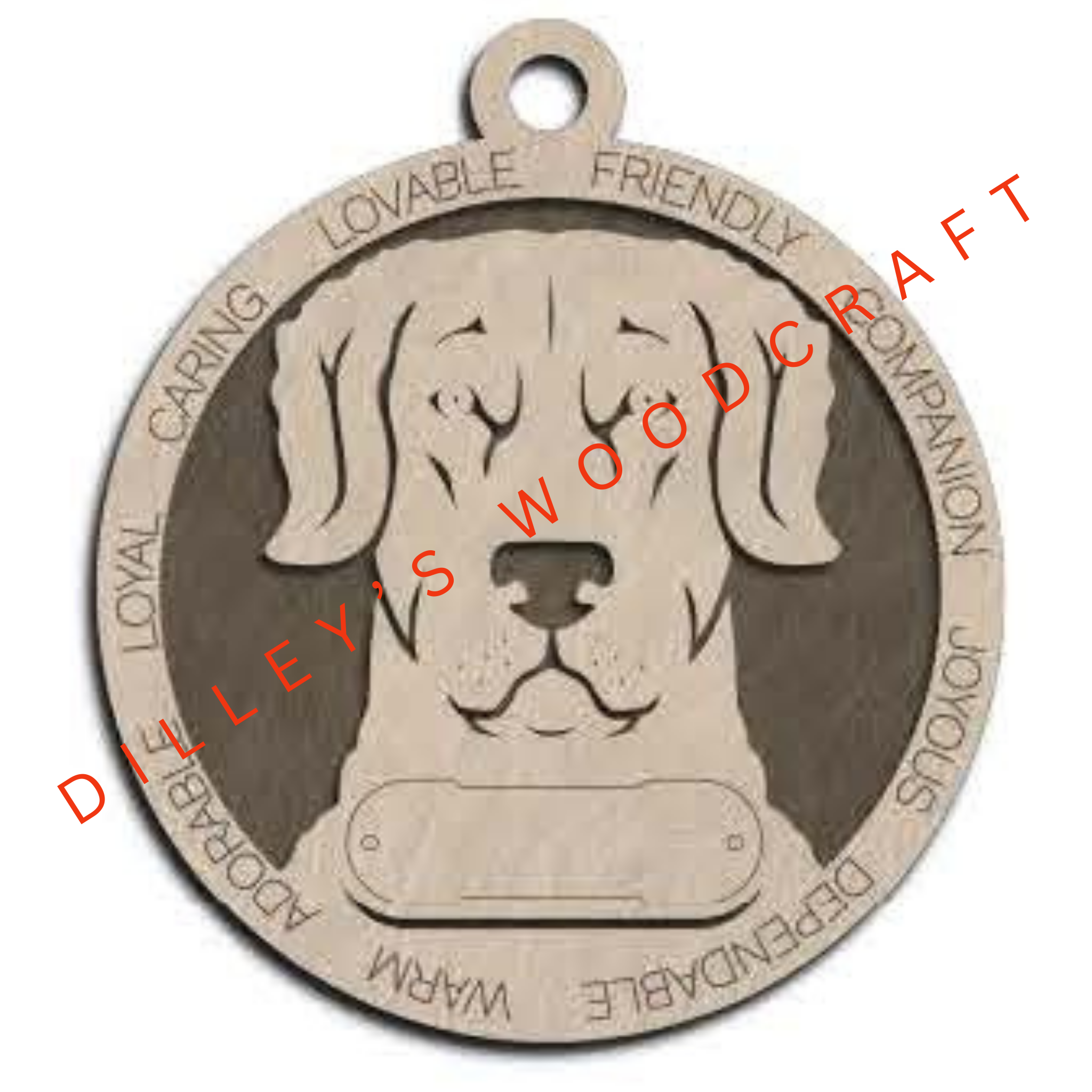Dog Ornament Friendly (Plain Background) - Cheseapeake Bay Retriever