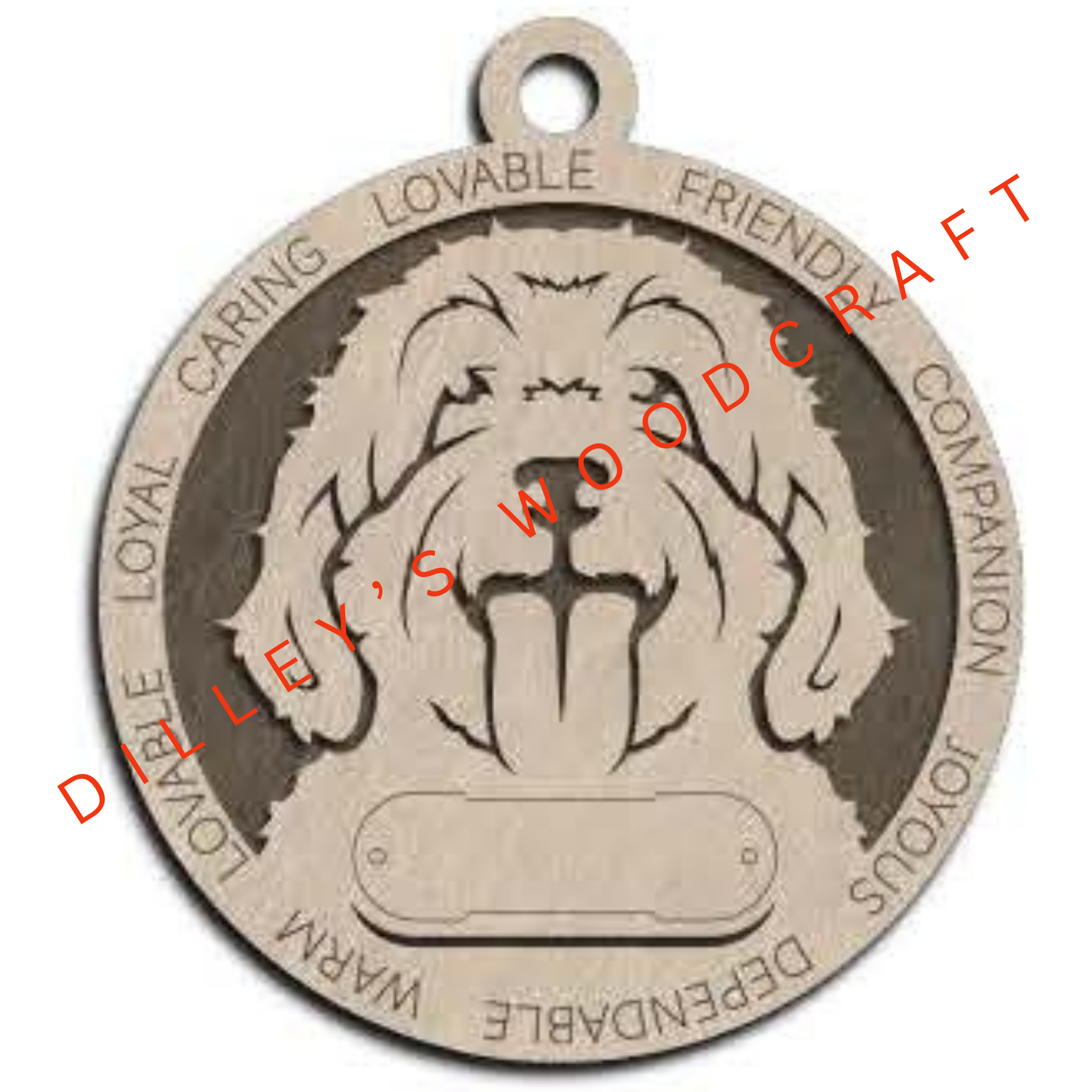 Dog Ornament Friendly (Plain Background) - Cockapoo