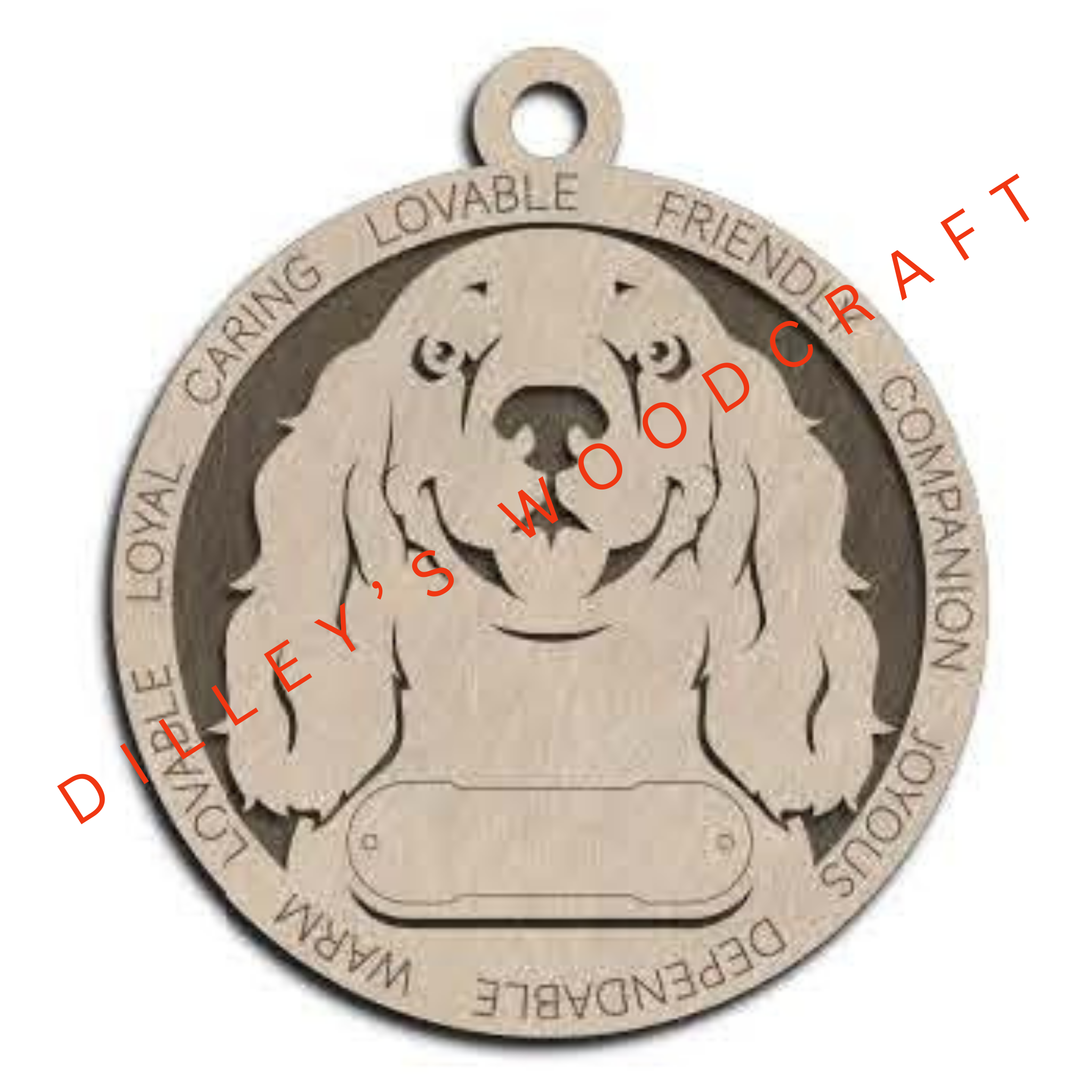 Dog Ornament Friendly (Plain Background) - Cocker Spaniel