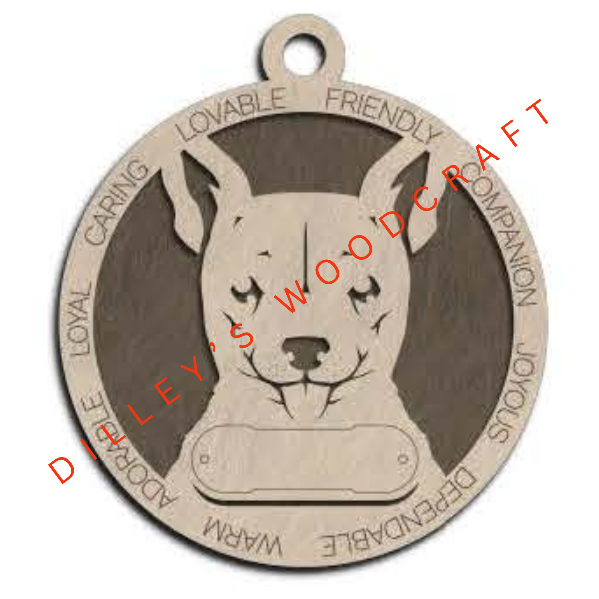 Dog Ornament Friendly (Plain Background) - Deer Head Chihuahua