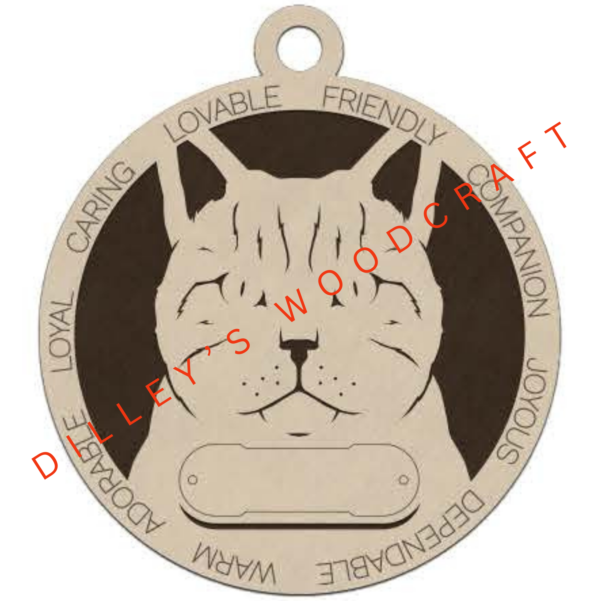 Cat Ornament Friendly - Domestic Shorthair Cat