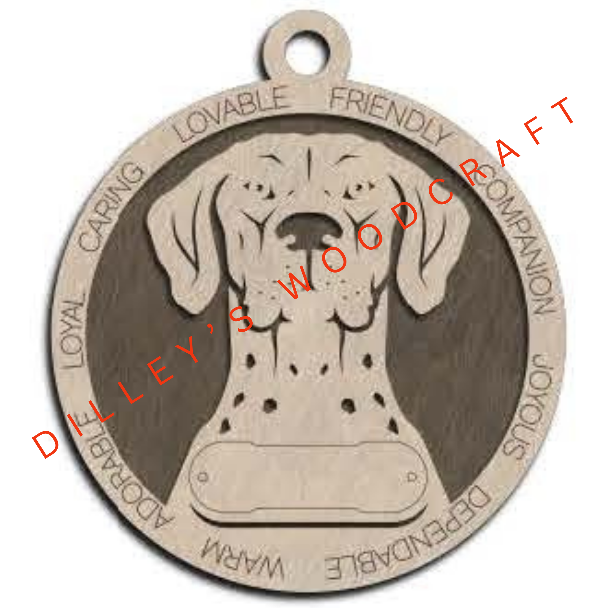 Dog Ornament Friendly (Plain Background) - German Shorthaired Pointer