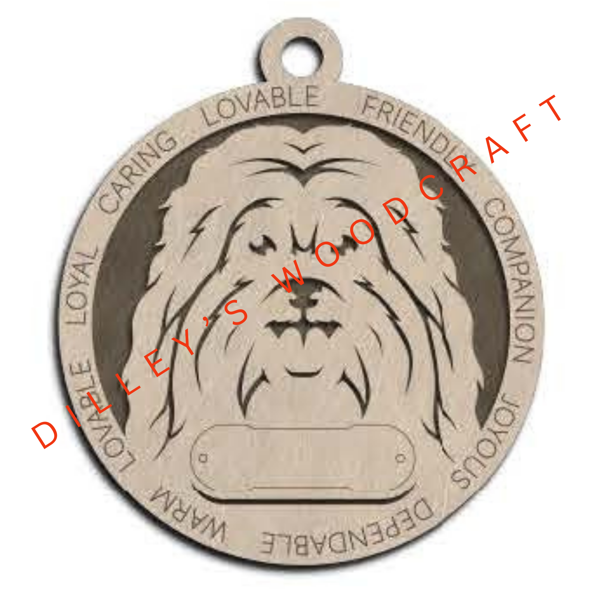 Dog Ornament Friendly (Plain Background) - Havanese