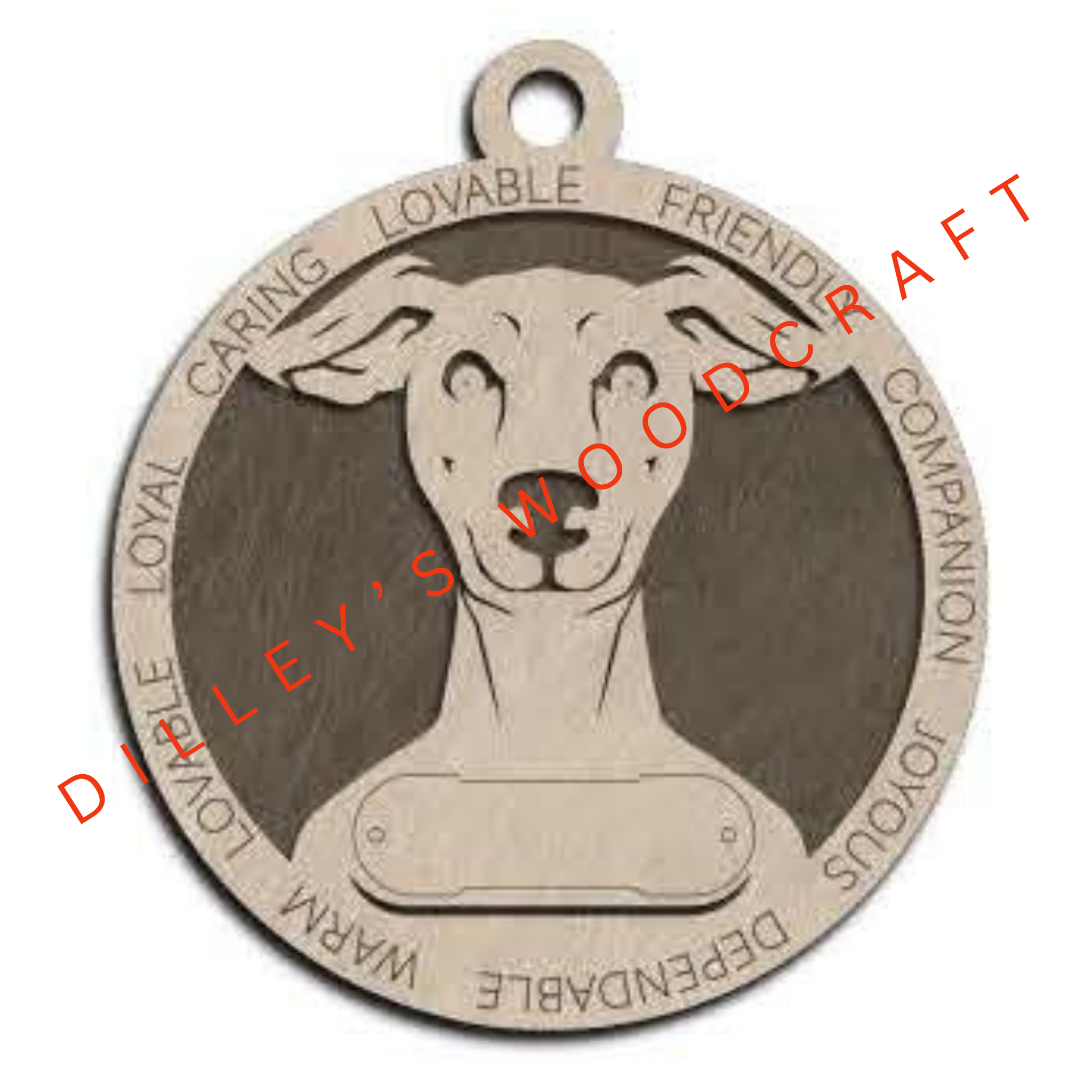 Dog Ornament Friendly (Plain Background) - Italian Greyhound