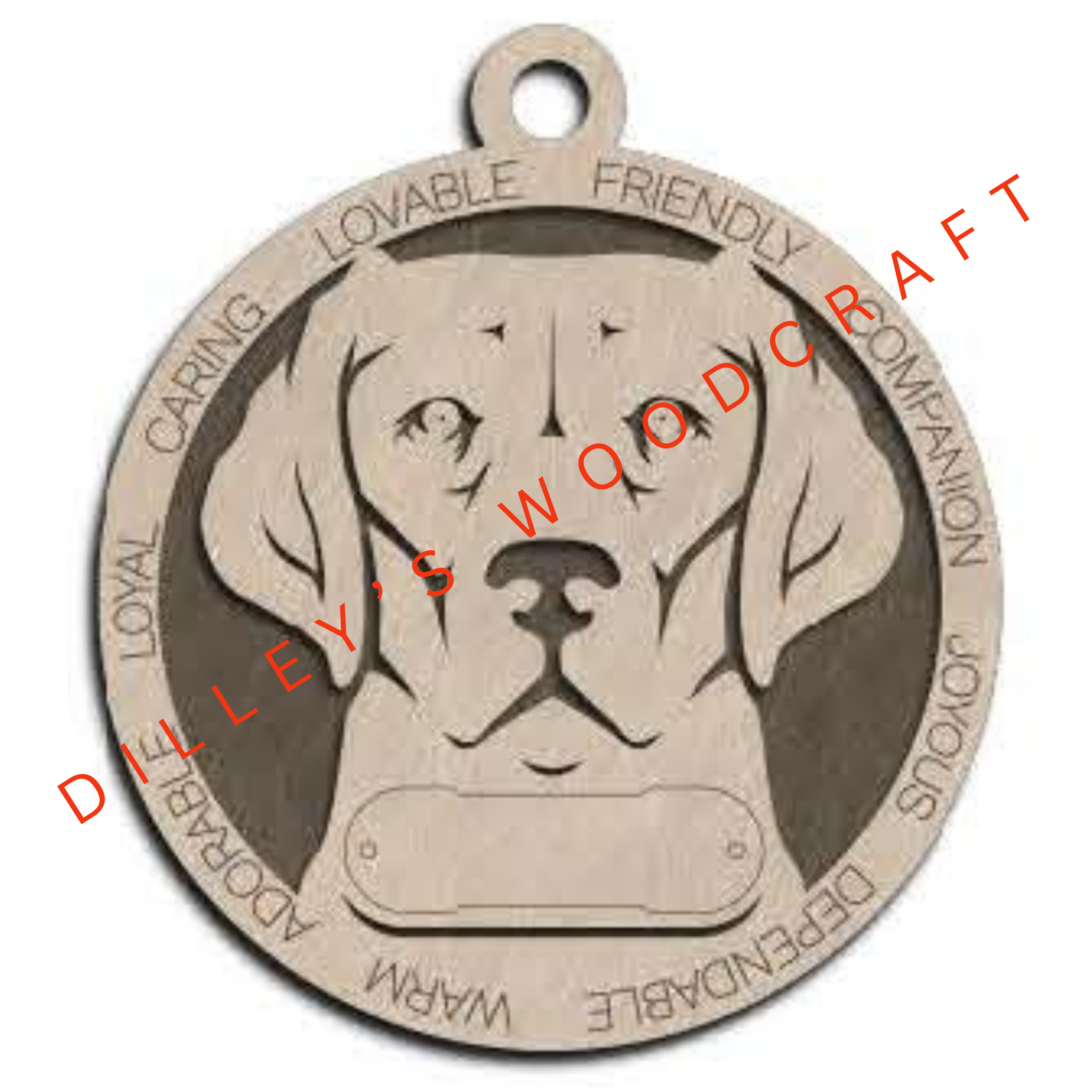 Dog Ornament Friendly (Plain Background) - Labrador Retriever