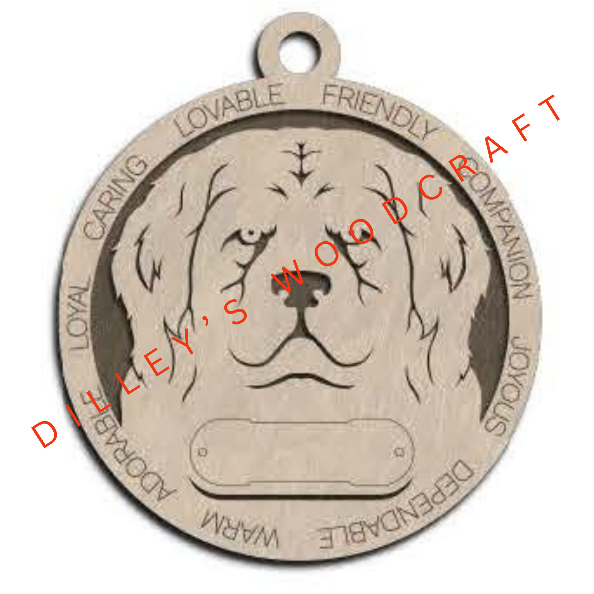 Dog Ornament Friendly (Plain Background) - Newfondland