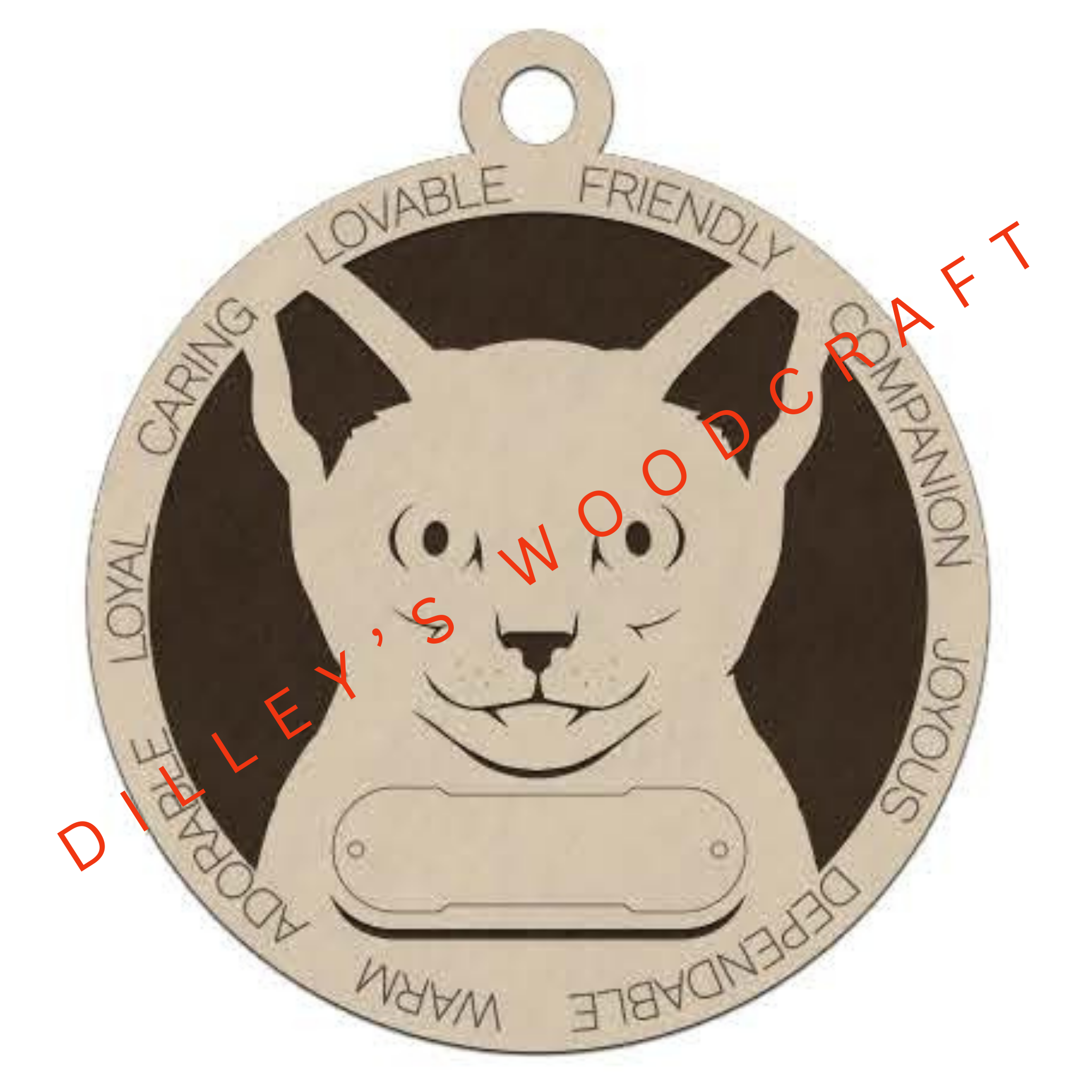 Cat Ornament Friendly - Russian Blue Cat