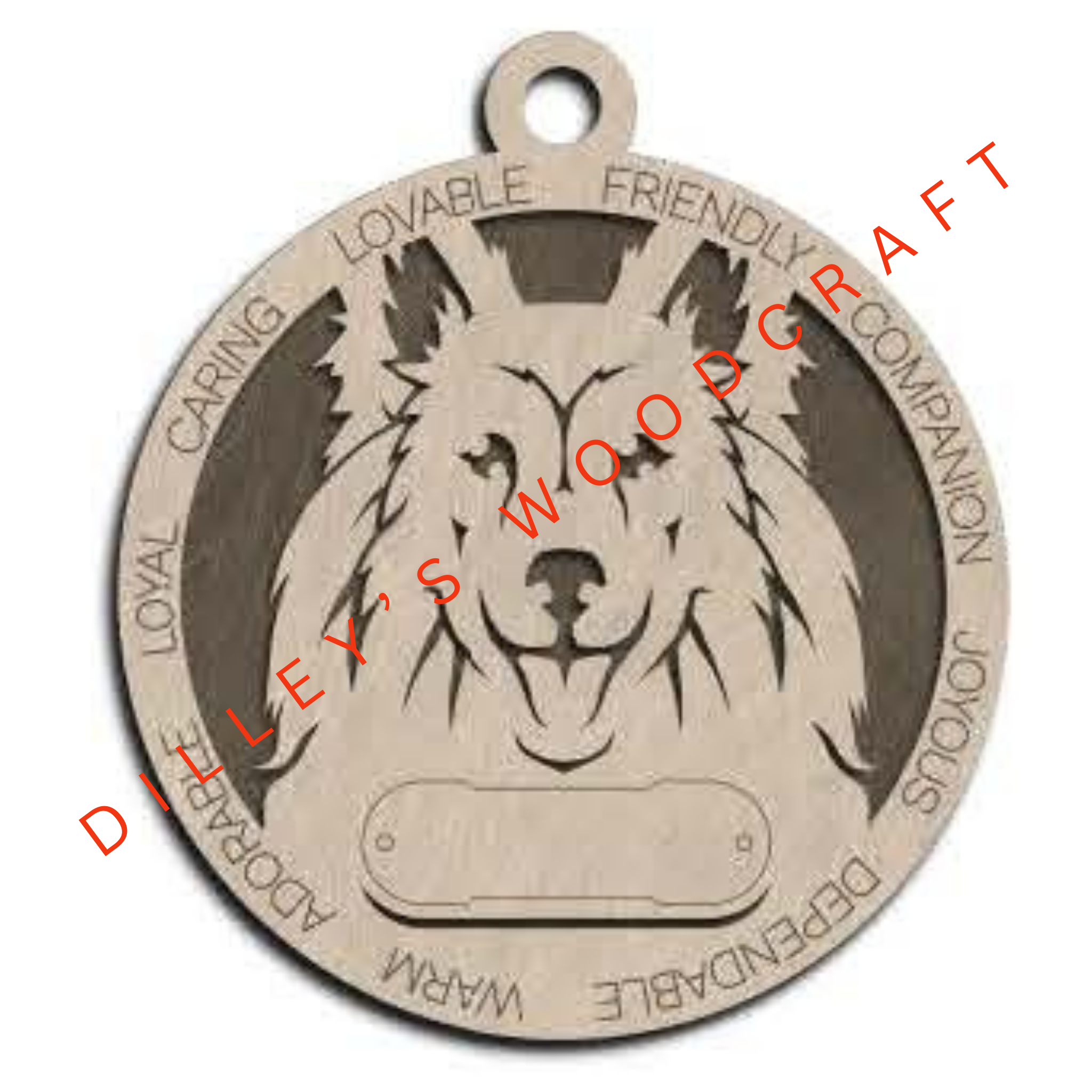Dog Ornament Friendly (Plain Background) - Shetland Sheepdog