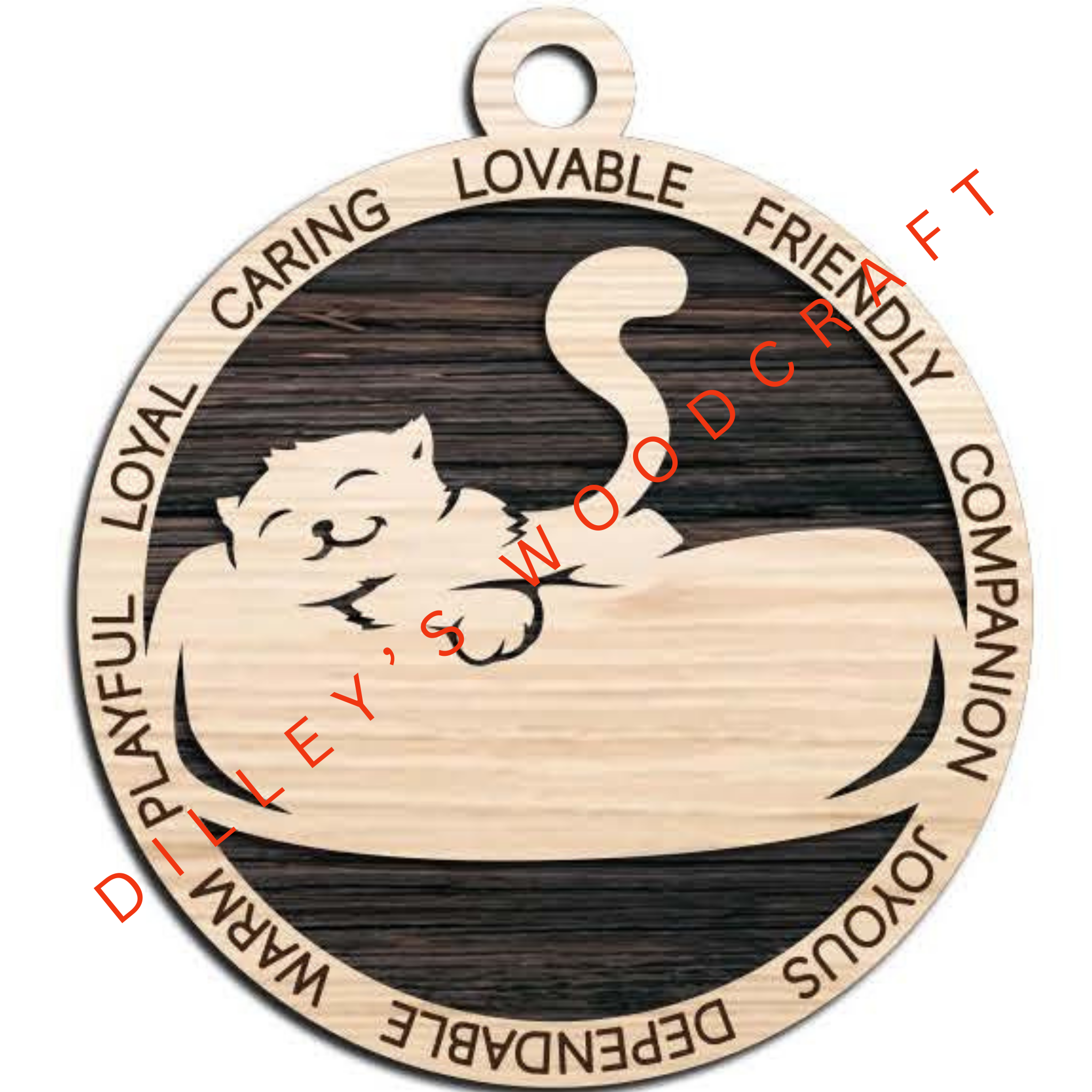 Cuddly Cat Ornament  - One Kitten