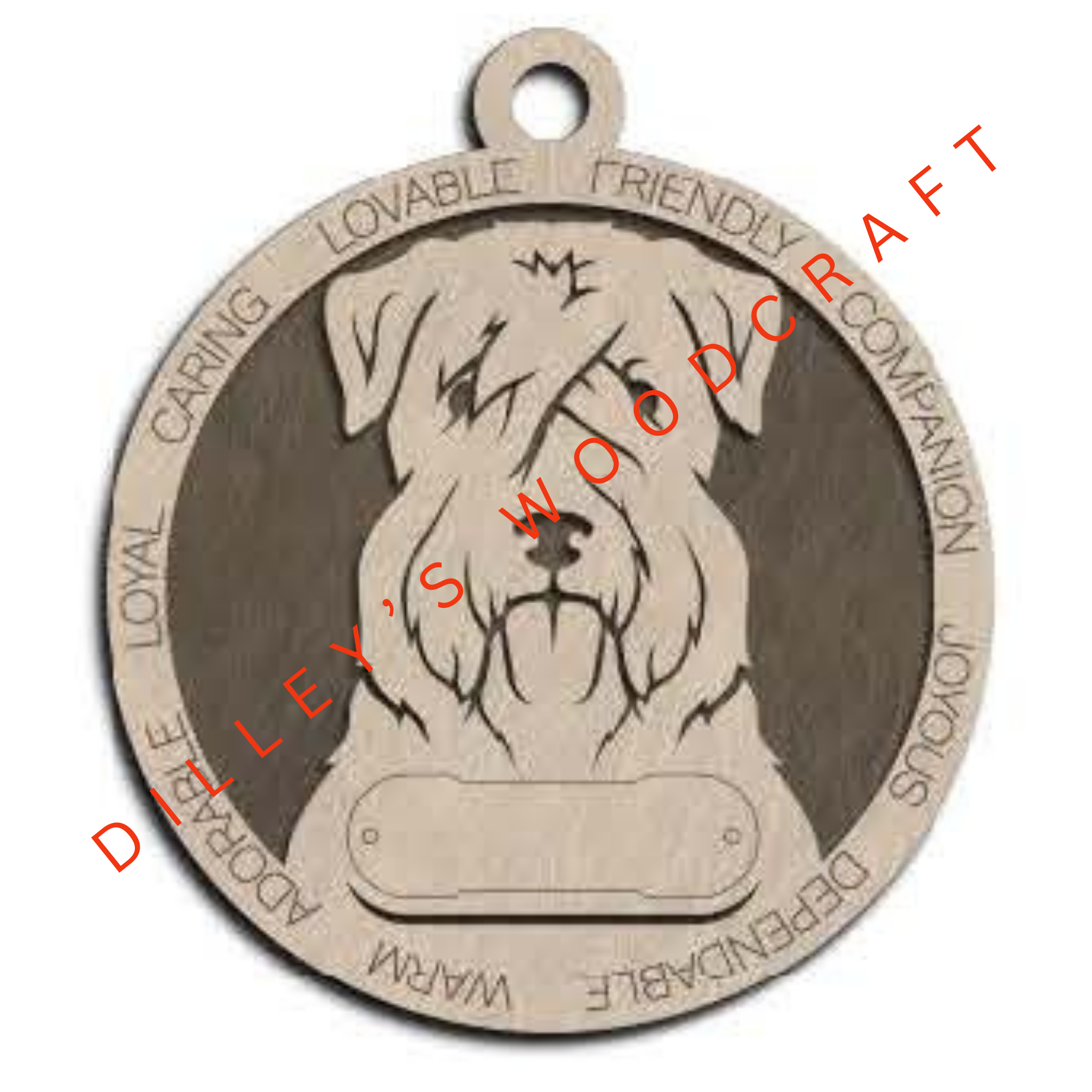 Dog Ornament Friendly (Plain Background) - Soft-Coated Wheaten Terrier