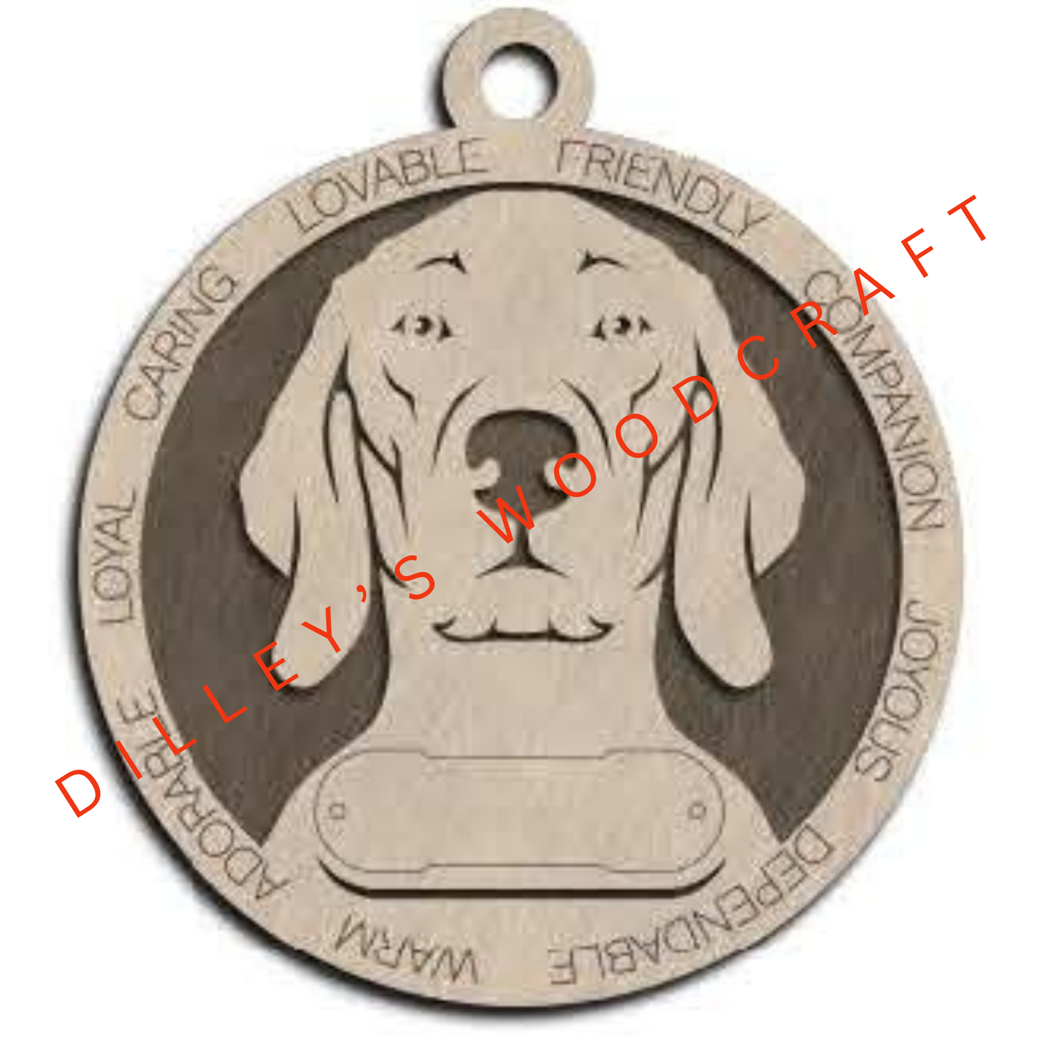 Dog Ornament Friendly (Plain Background) - Viszla