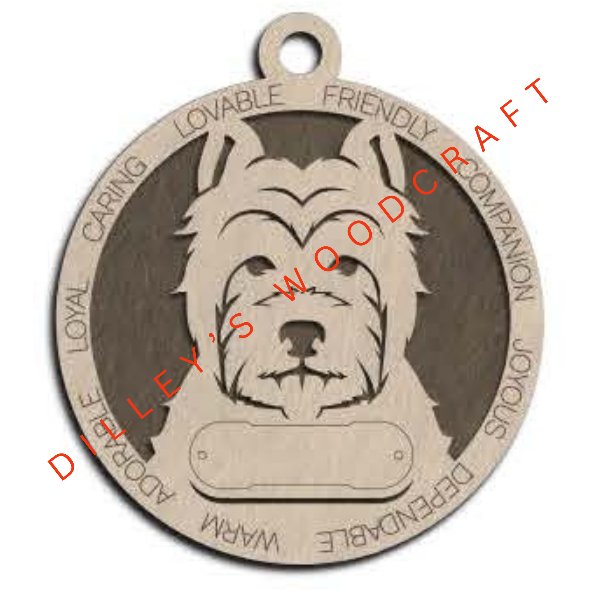 Dog Ornament Friendly (Plain Background) - West Highland Terrier