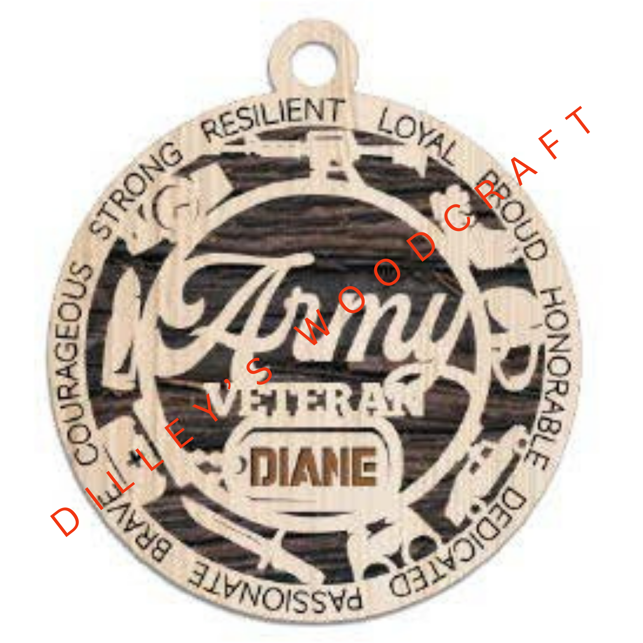Military Ornament - Army Veteran