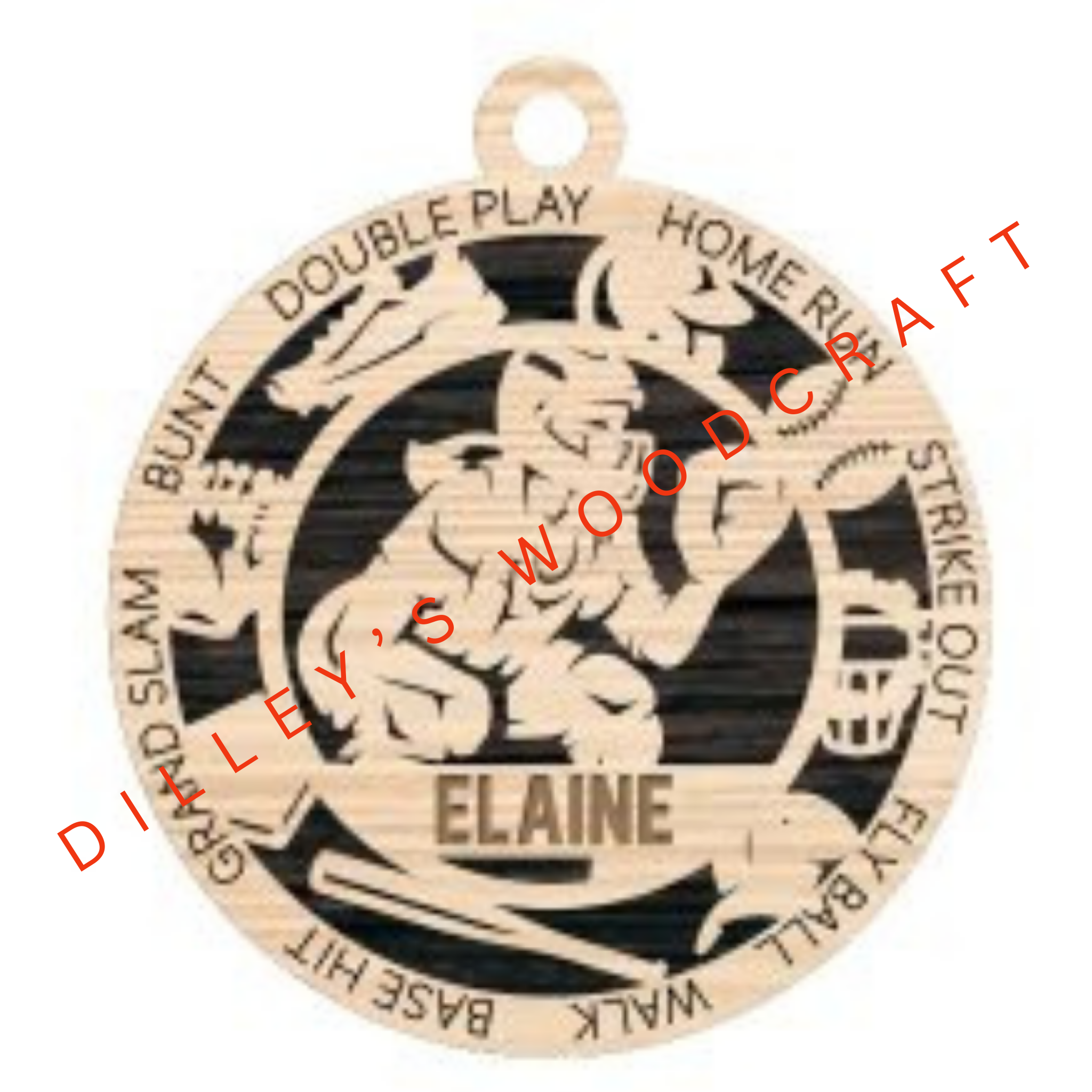 Stadium Series Ornament - Baseball Catcher (Female)