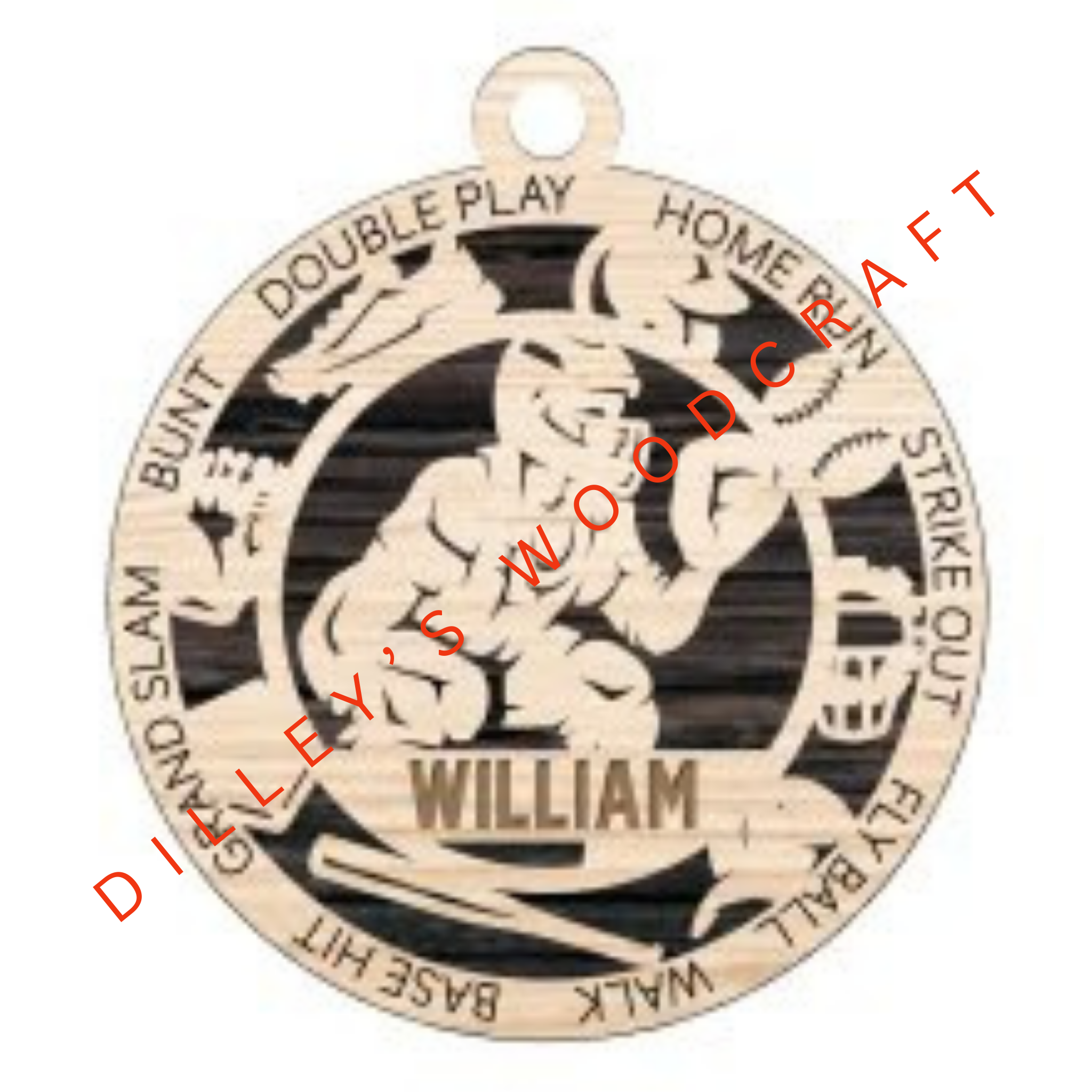 Stadium Series Ornament - Baseball Catcher (Male)