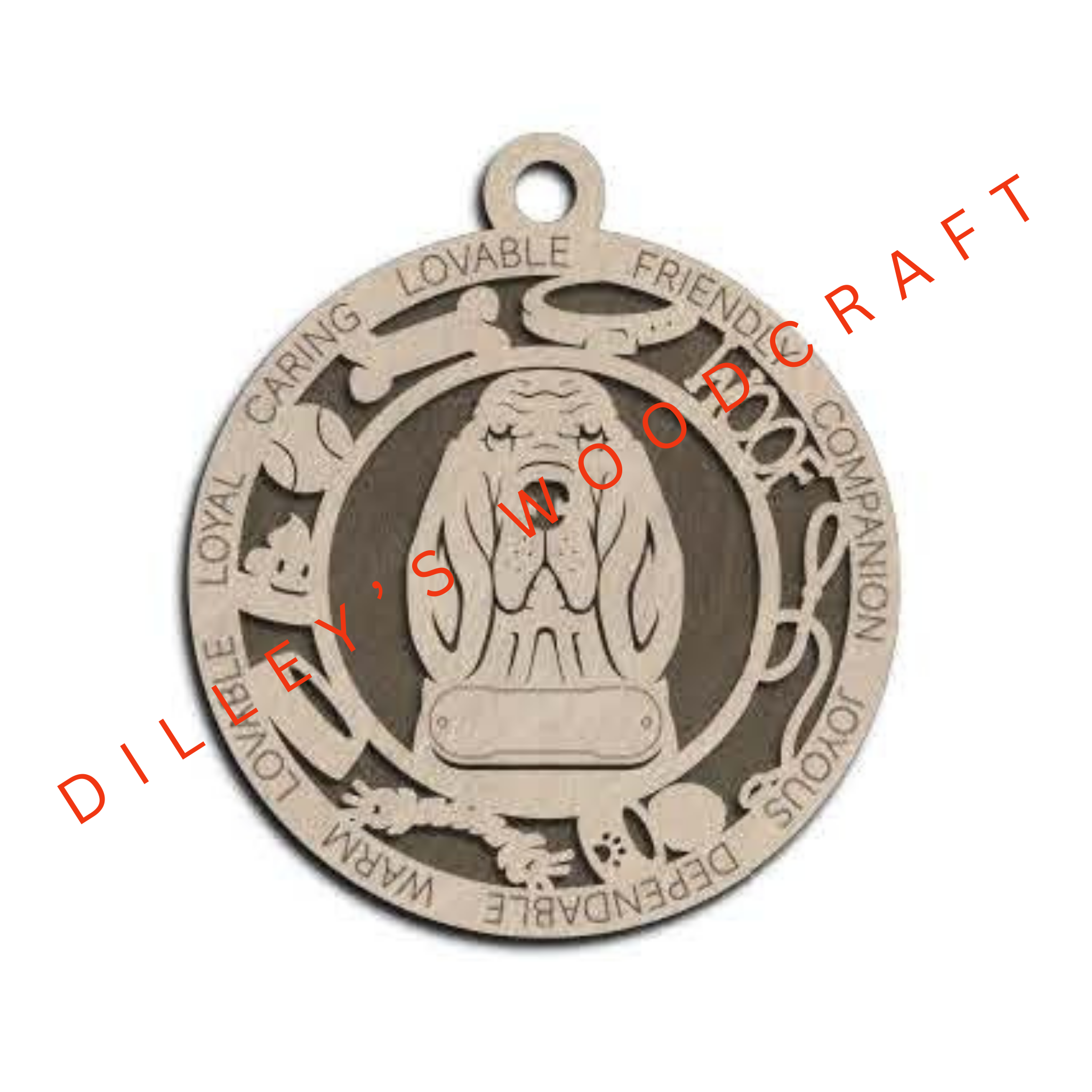 Dog Ornament Friendly - Bloodhound