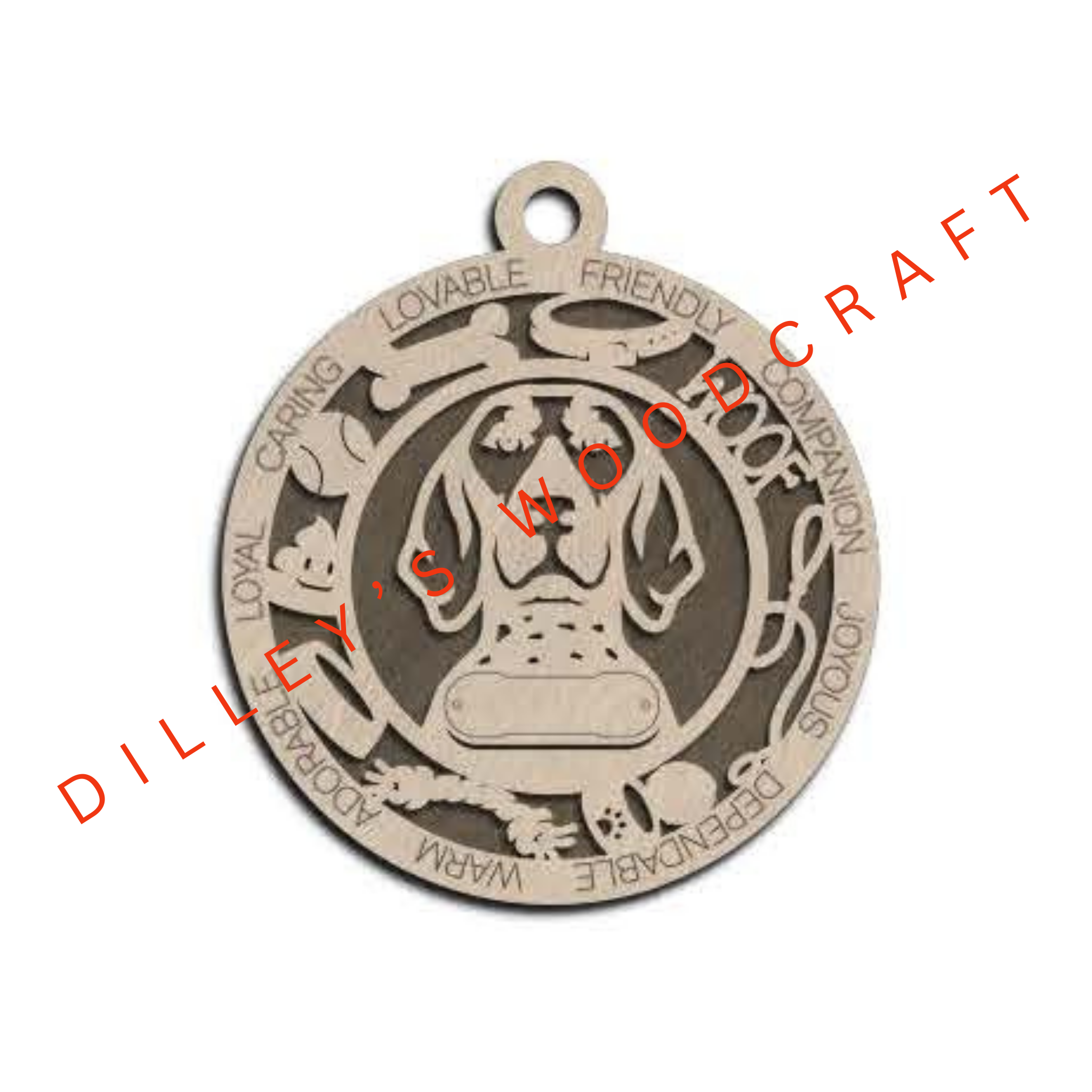 Dog Ornament Friendly - Bluetick Coonhound