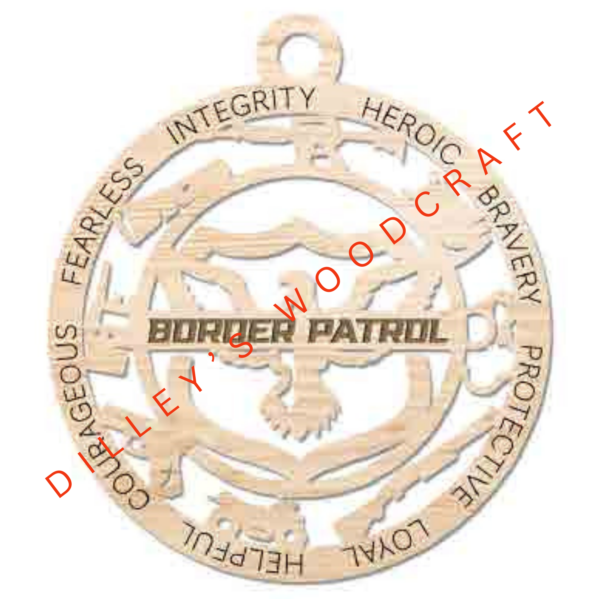 First Responder Ornament - Border Patrol (Single Layer)