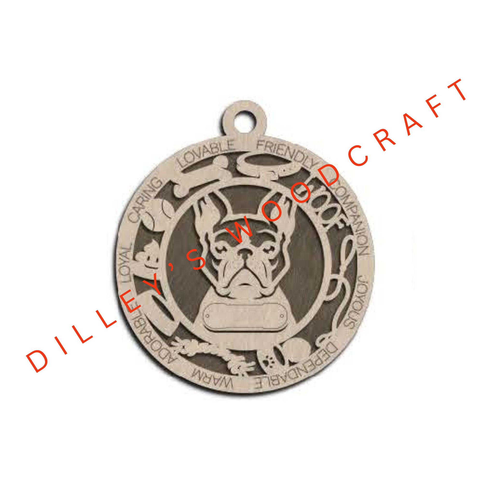 Dog Ornament Friendly - Boston Terrier