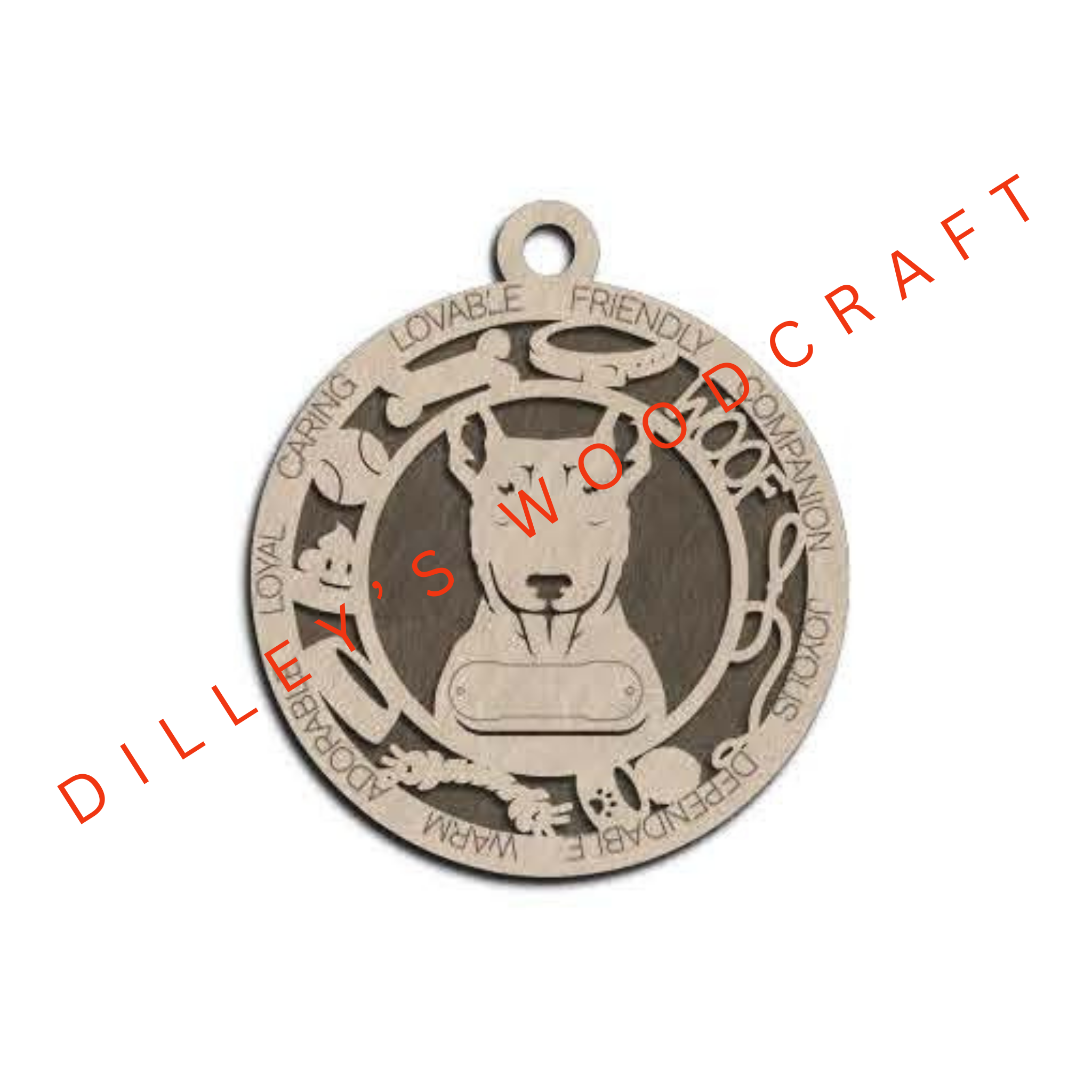 Dog Ornament Friendly - Bull Terrier