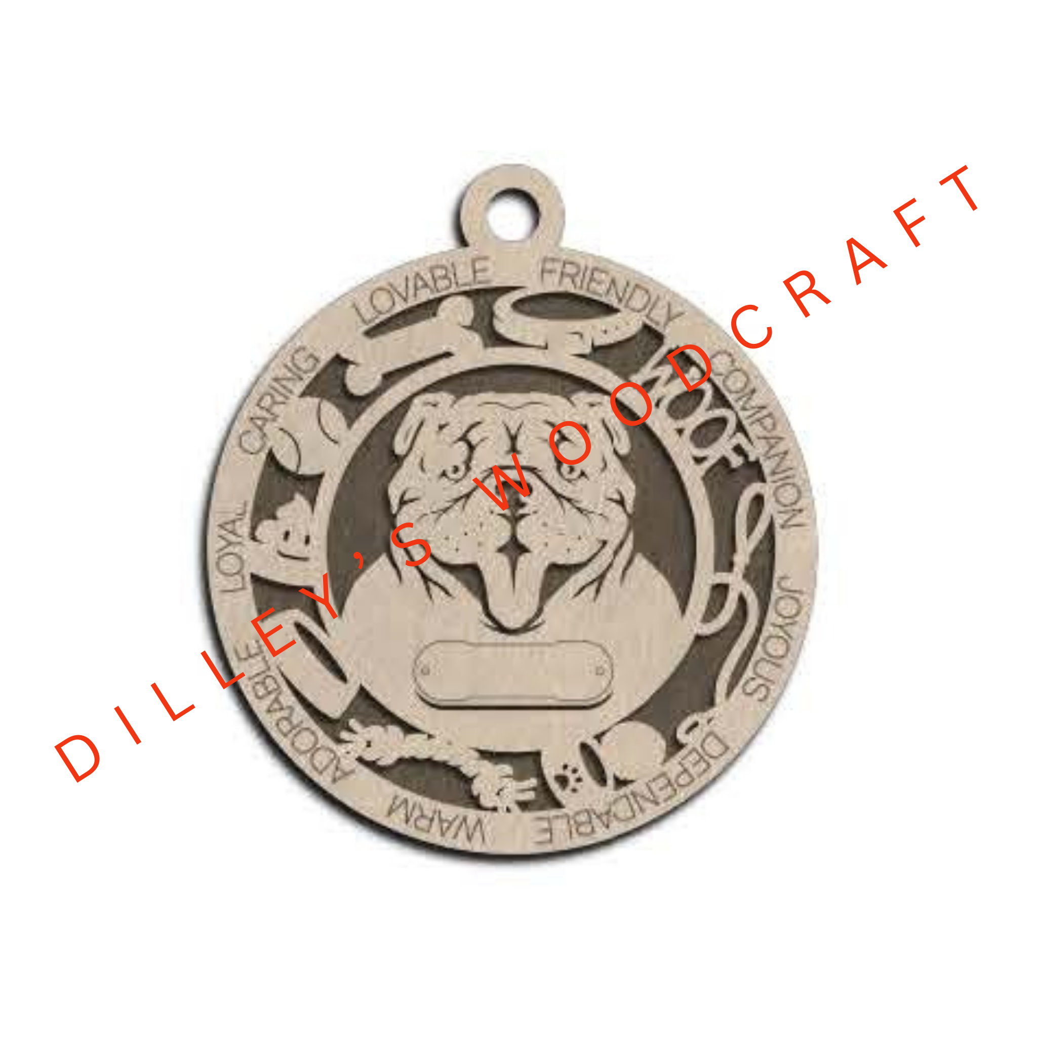 Dog Ornament Friendly - Bulldog