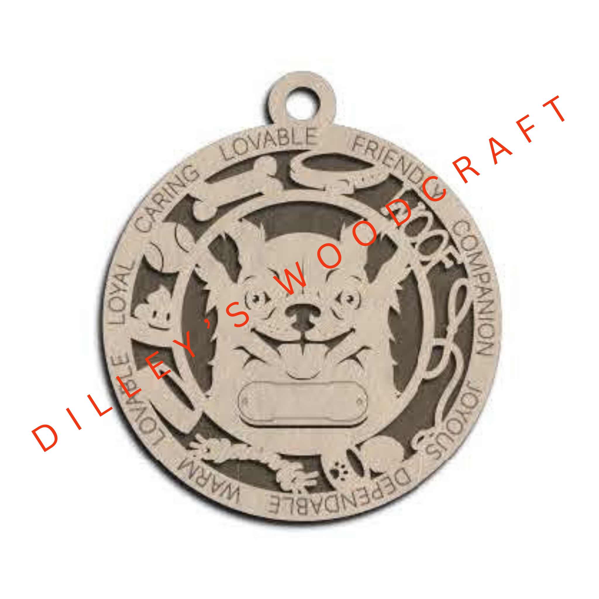 Dog Ornament Friendly - Chihuahua (Long Haired)