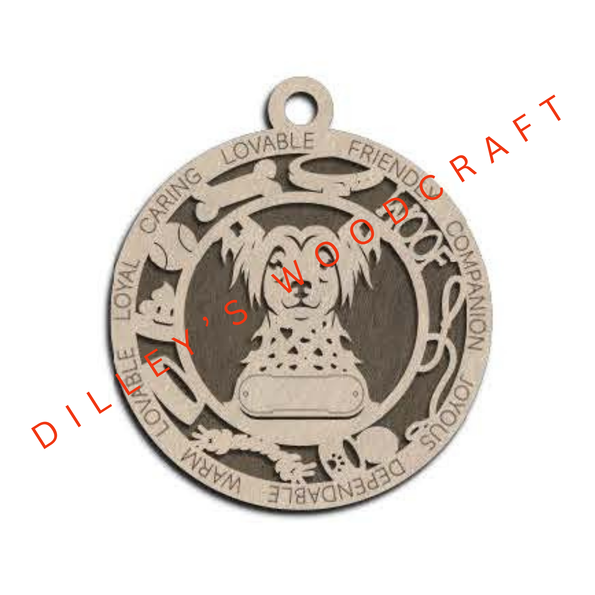 Dog Ornament Friendly - Chinese Crested