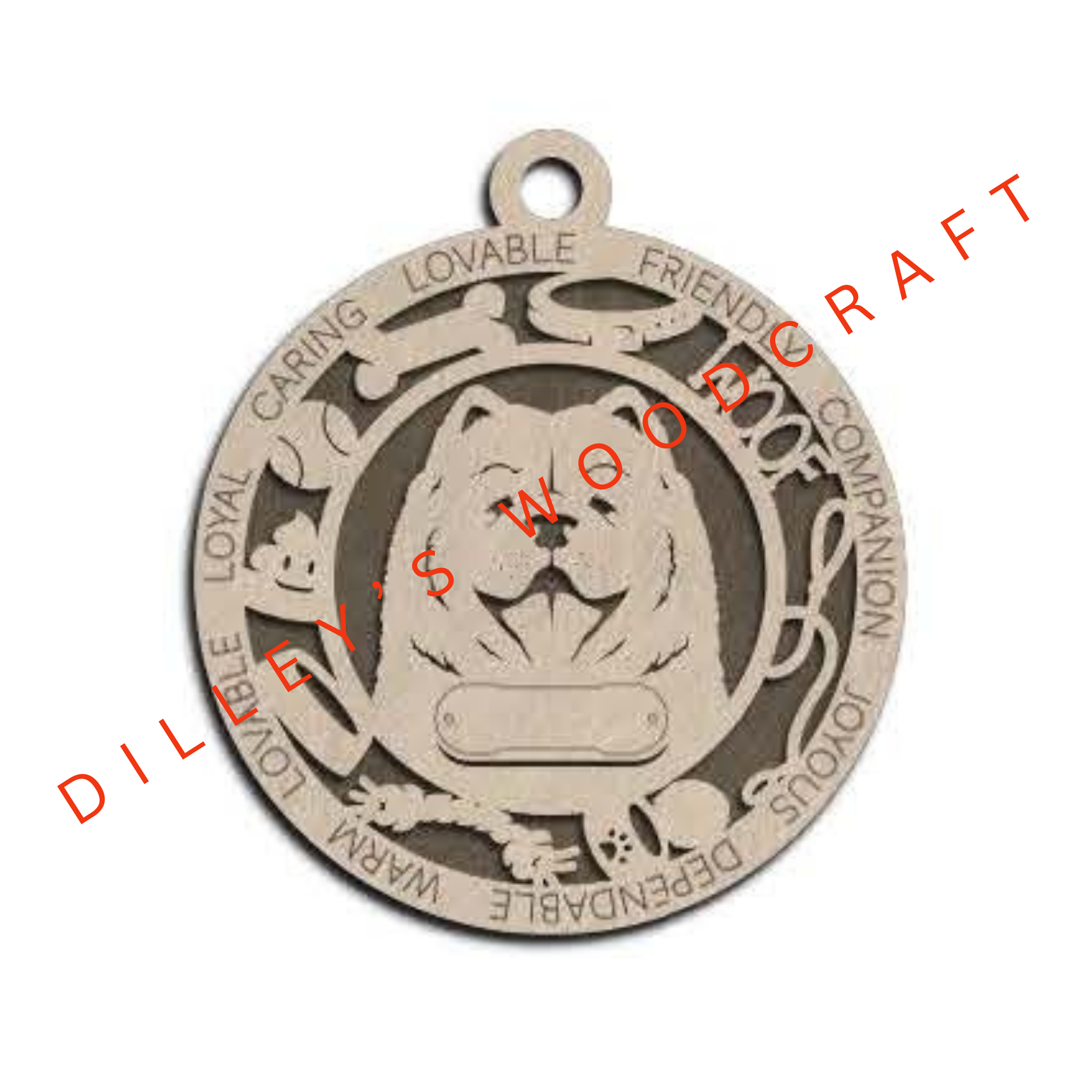 Dog Ornament Friendly - Chow Chow